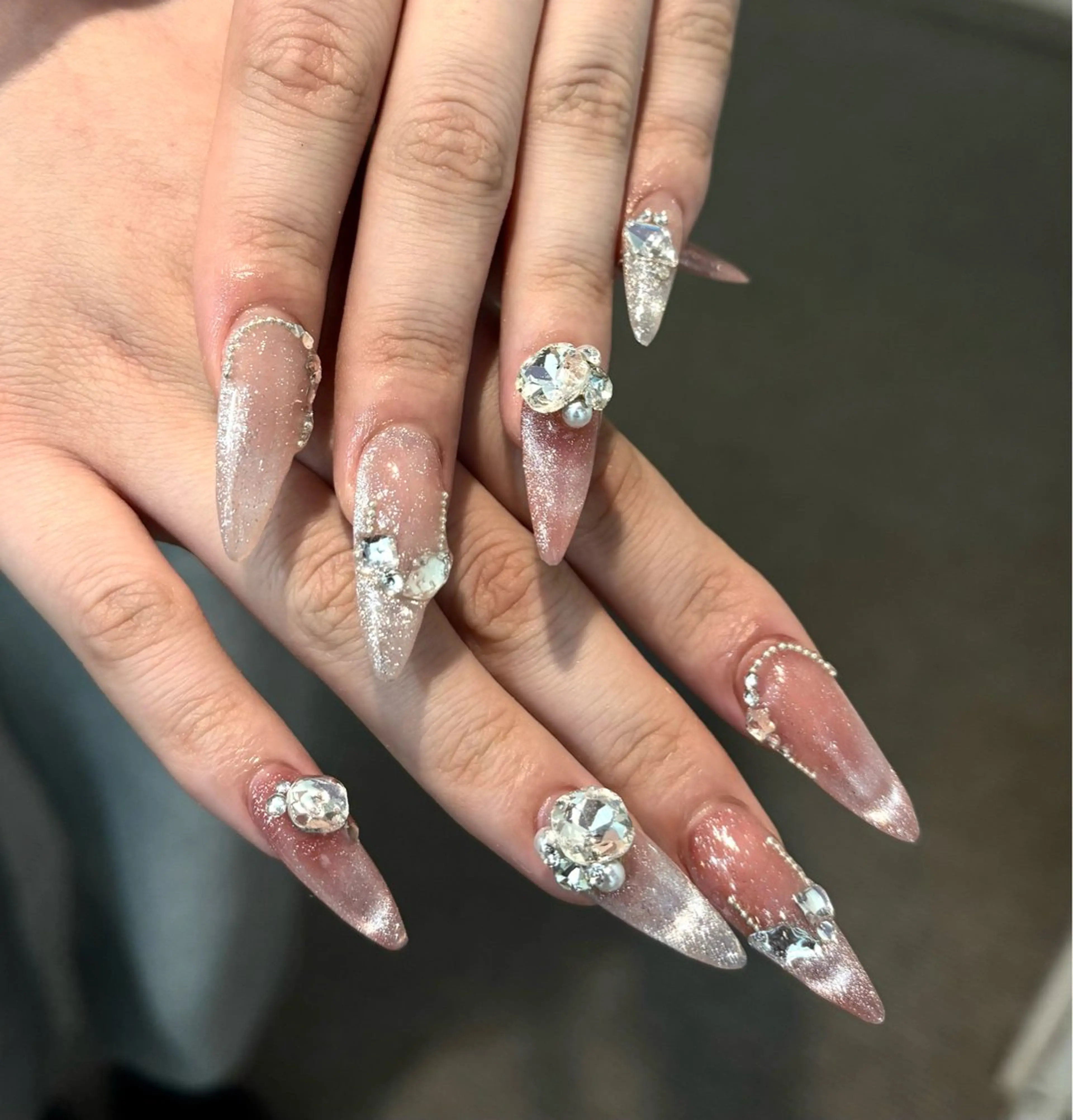 ネイル フレンチネイル ピンク ハンドネイル Fam-er博多店所属・ヒラユ マリアのネイルデザイン