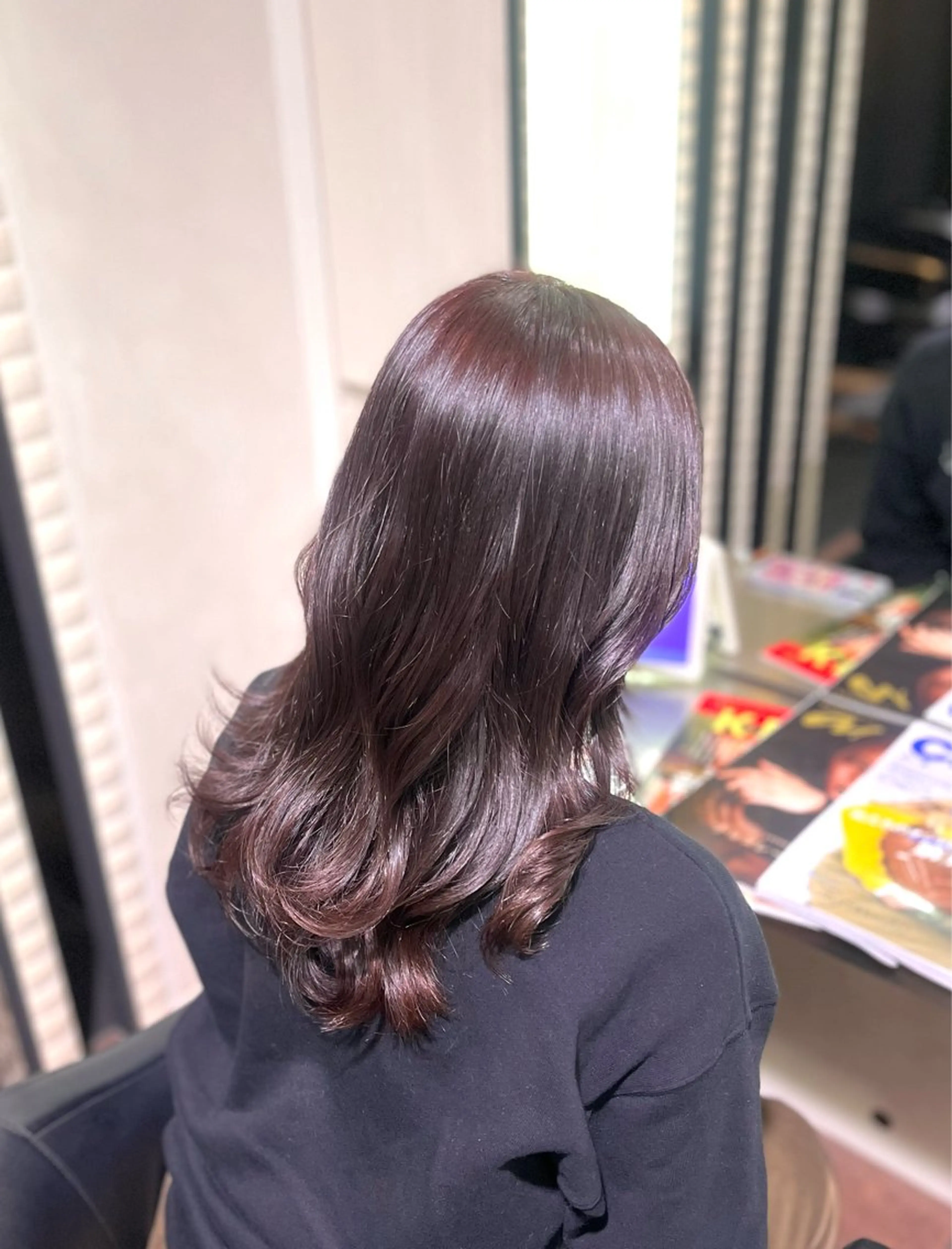 セミロング カラー ラベンダーカラー ピンクカラー ピンクラベンダー カット ヘアカラー 都築 明日香のヘアスタイル