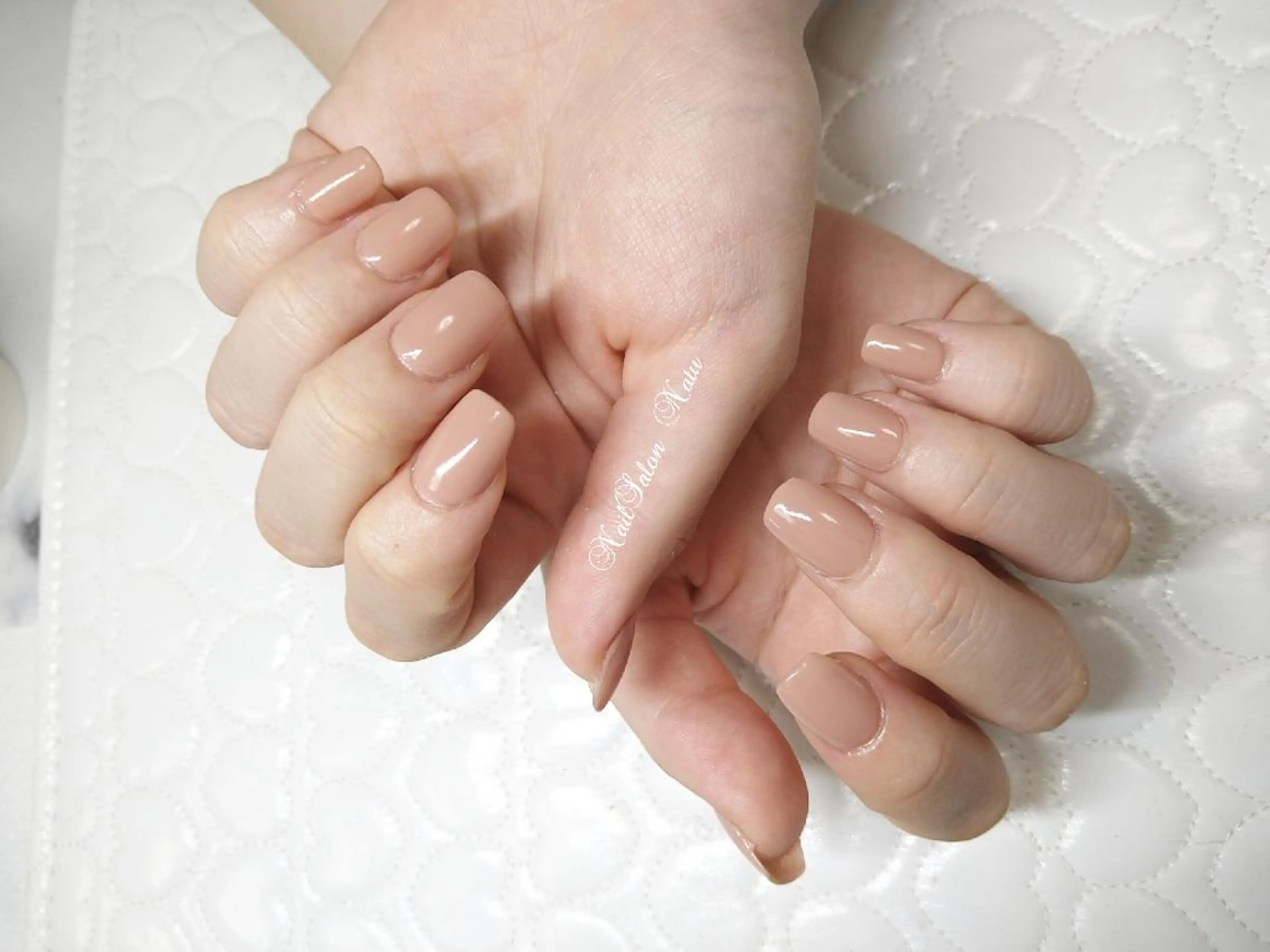 ネイル 長さ出し ワンカラーネイル nailsalon　 Natuのネイルデザイン