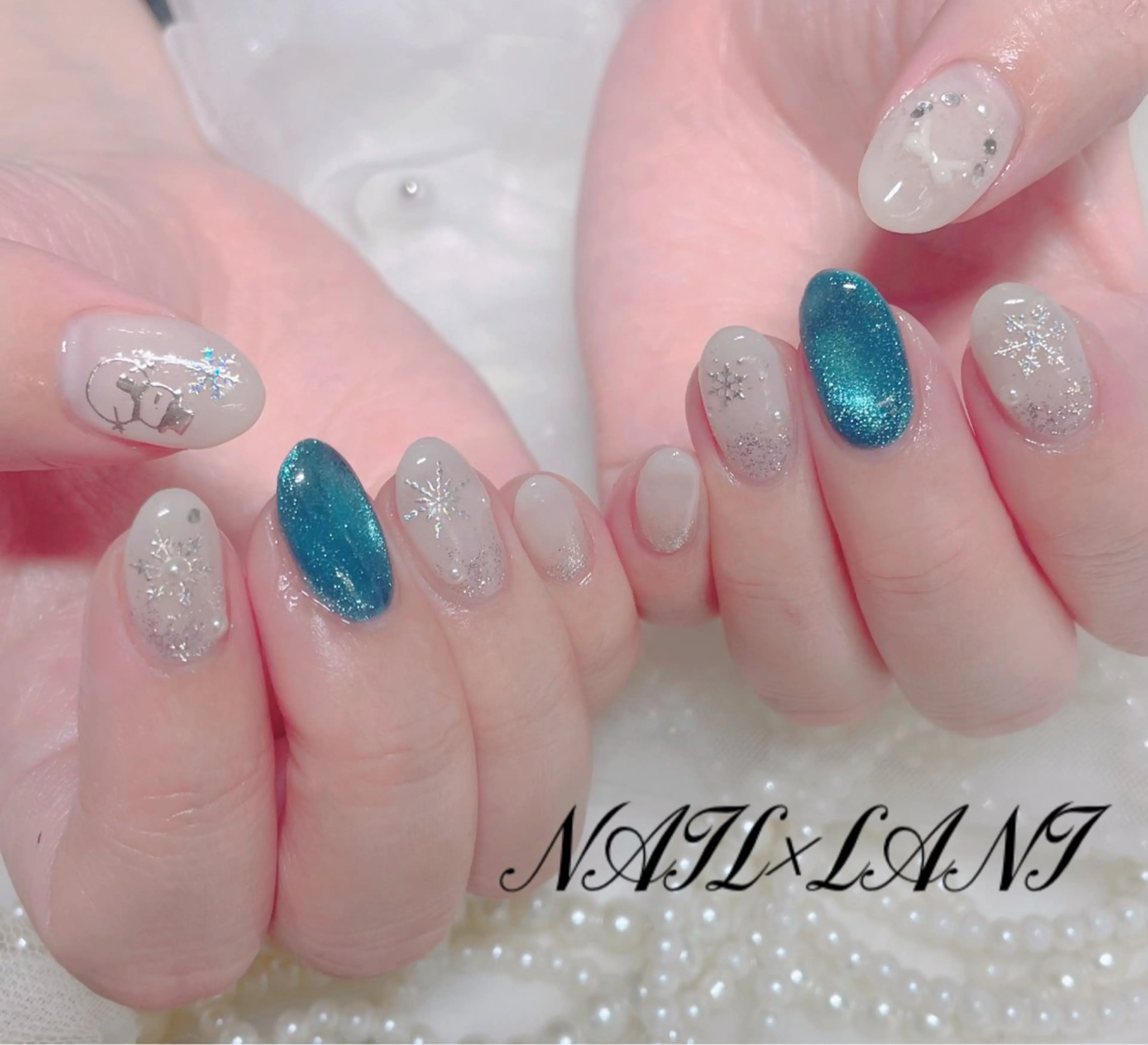 ネイル フットネイル ジェルネイル マグネットネイル パラジェル 一之瀬 柚季のネイルデザイン