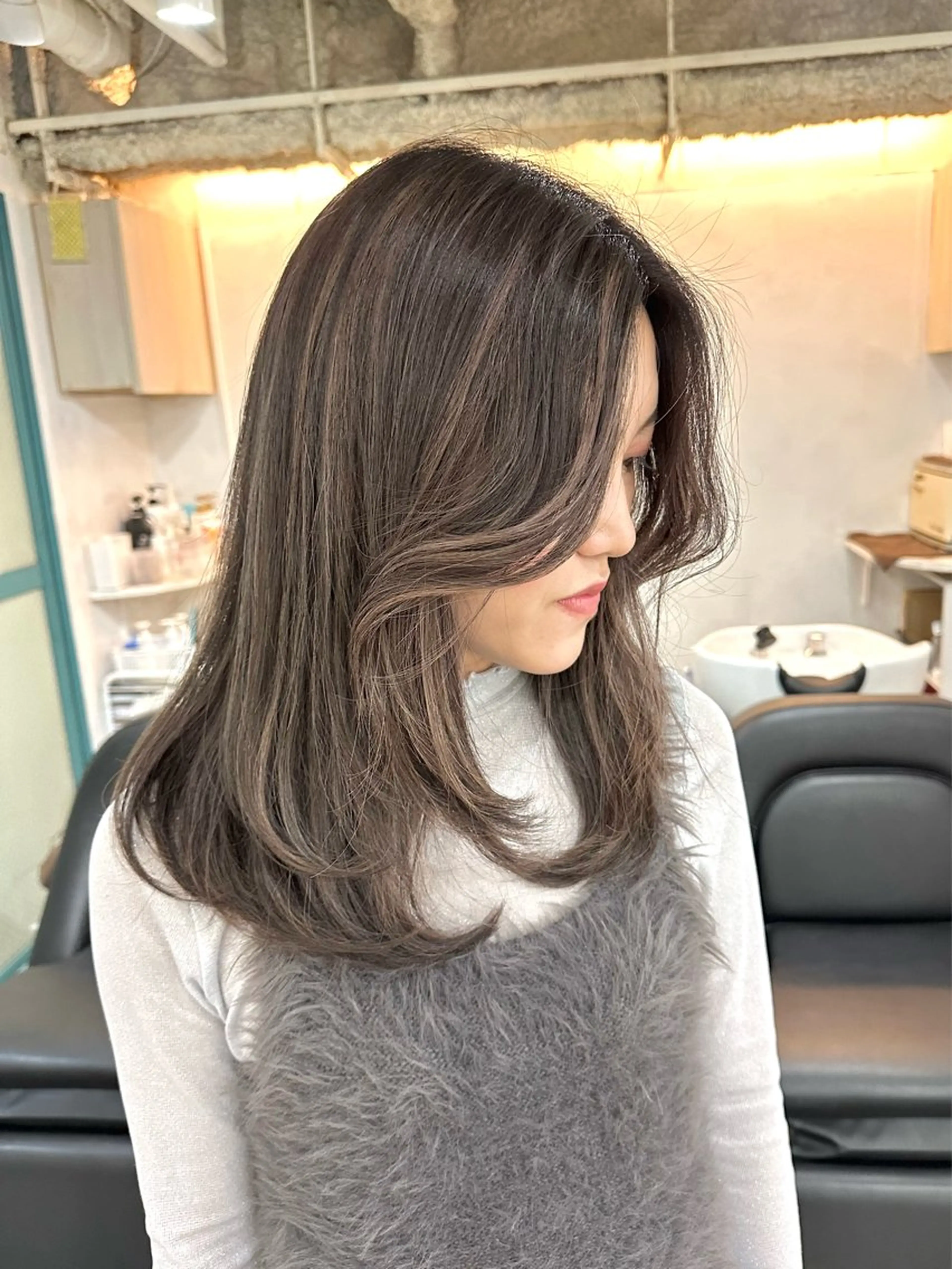 ロング カラー ヘアアレンジ ハイライトカラー 外国人風カラー ハイライト 韓国風ヘア レイヤーカット カット ヘアカラー SALOWIN京都河原町Suite店所属・外国人風レイヤー/ ハイトーンSHUのヘアスタイル