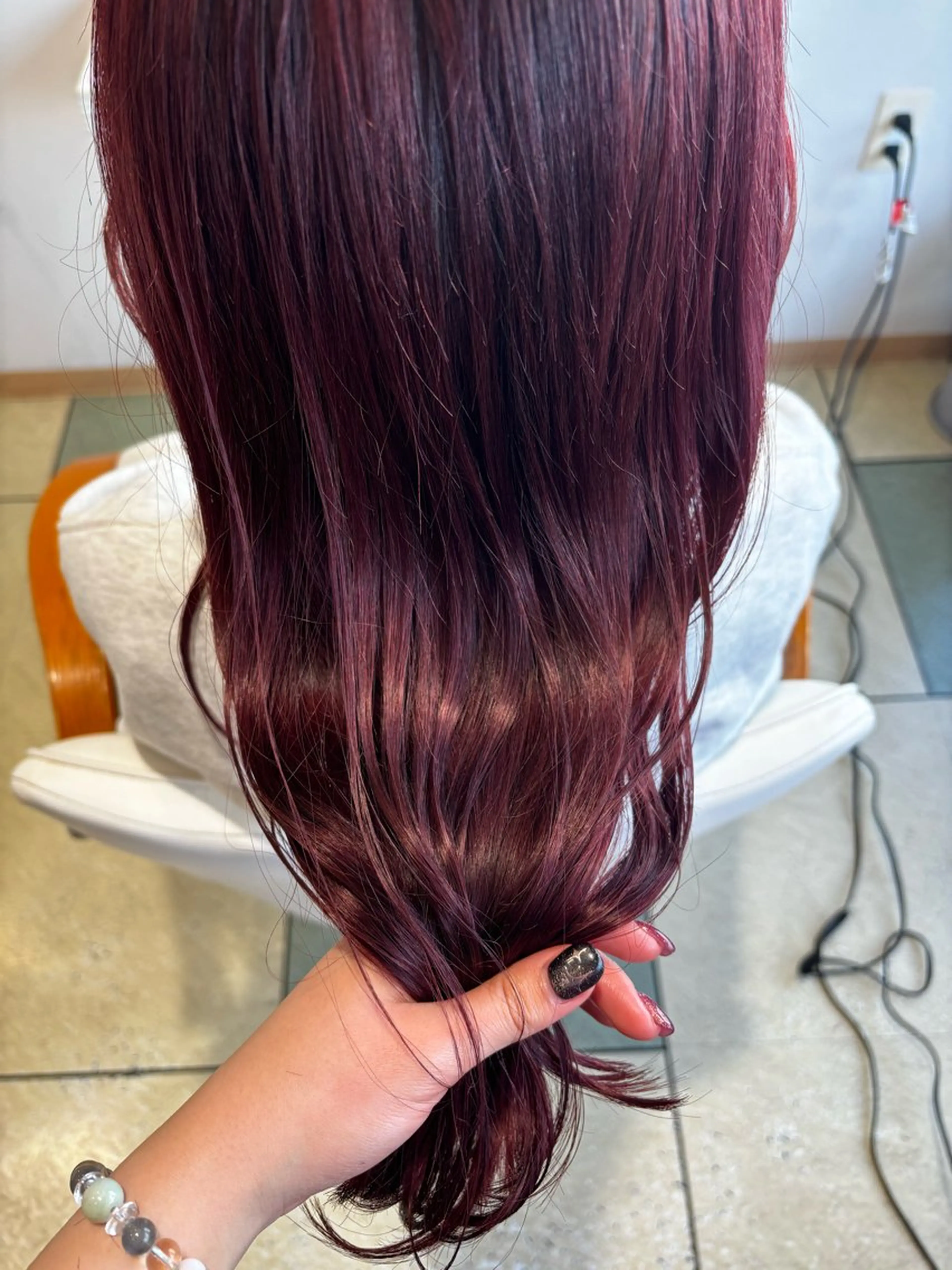 カラー ブリーチ レッドカラー 奈那美🌸 韓国ヘア🌸透明感のヘアスタイル