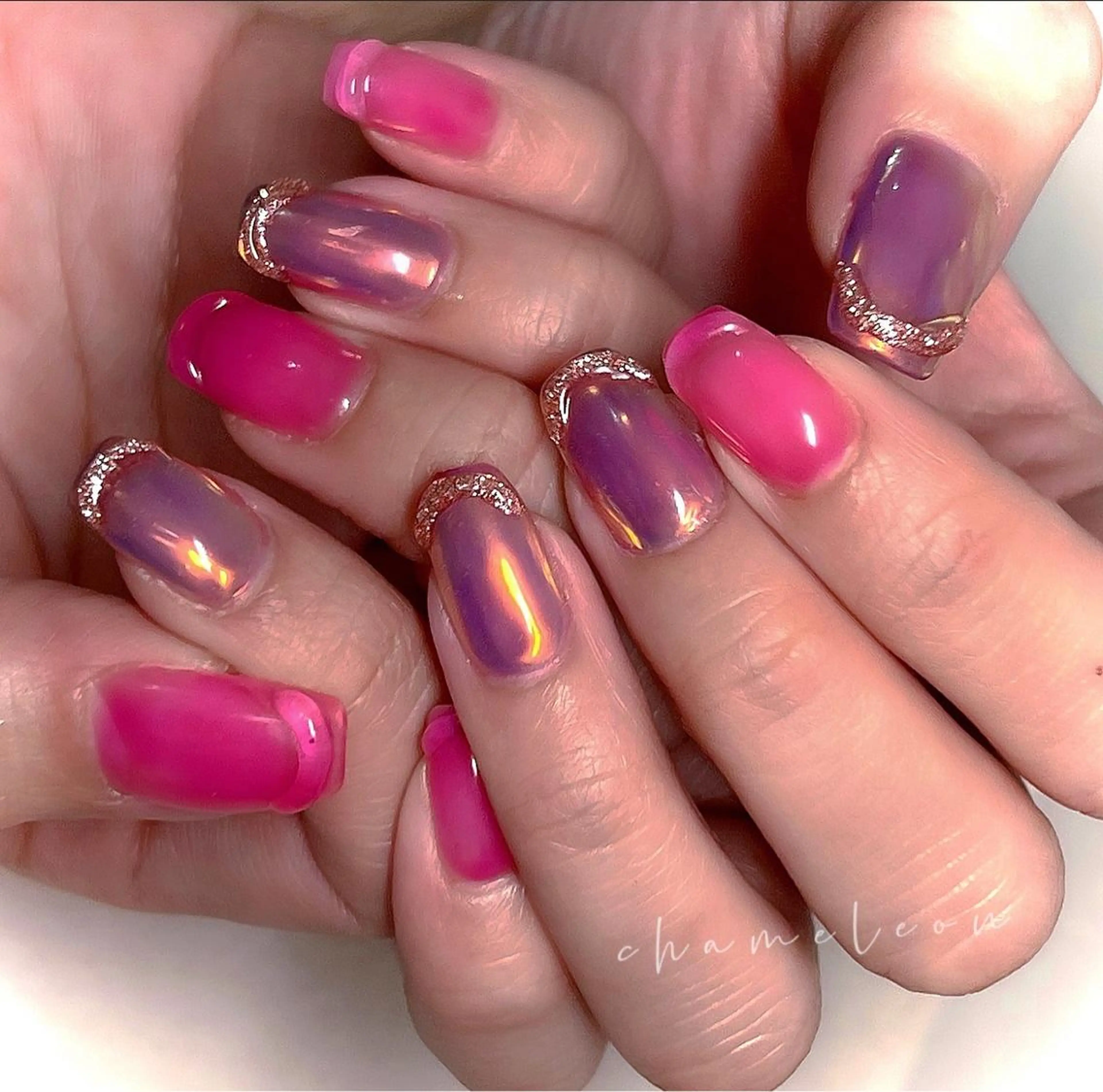 ネイル ハンドネイル 《カメレオン》 西田美輝のヘアスタイル