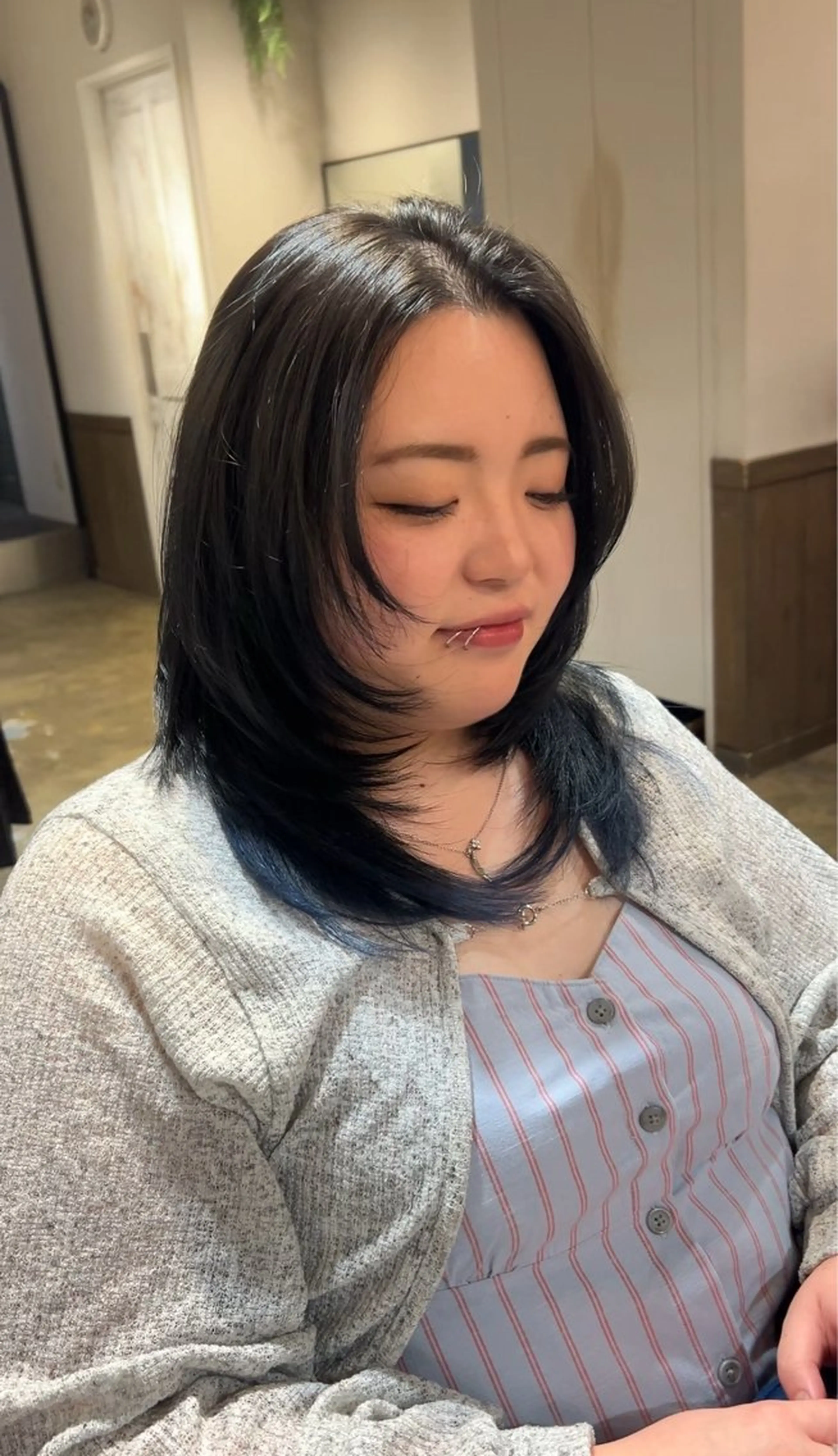 ミディアム カラー ヘアカラー アレンジ/新宿 透明感カラー/ヤノのヘアスタイル