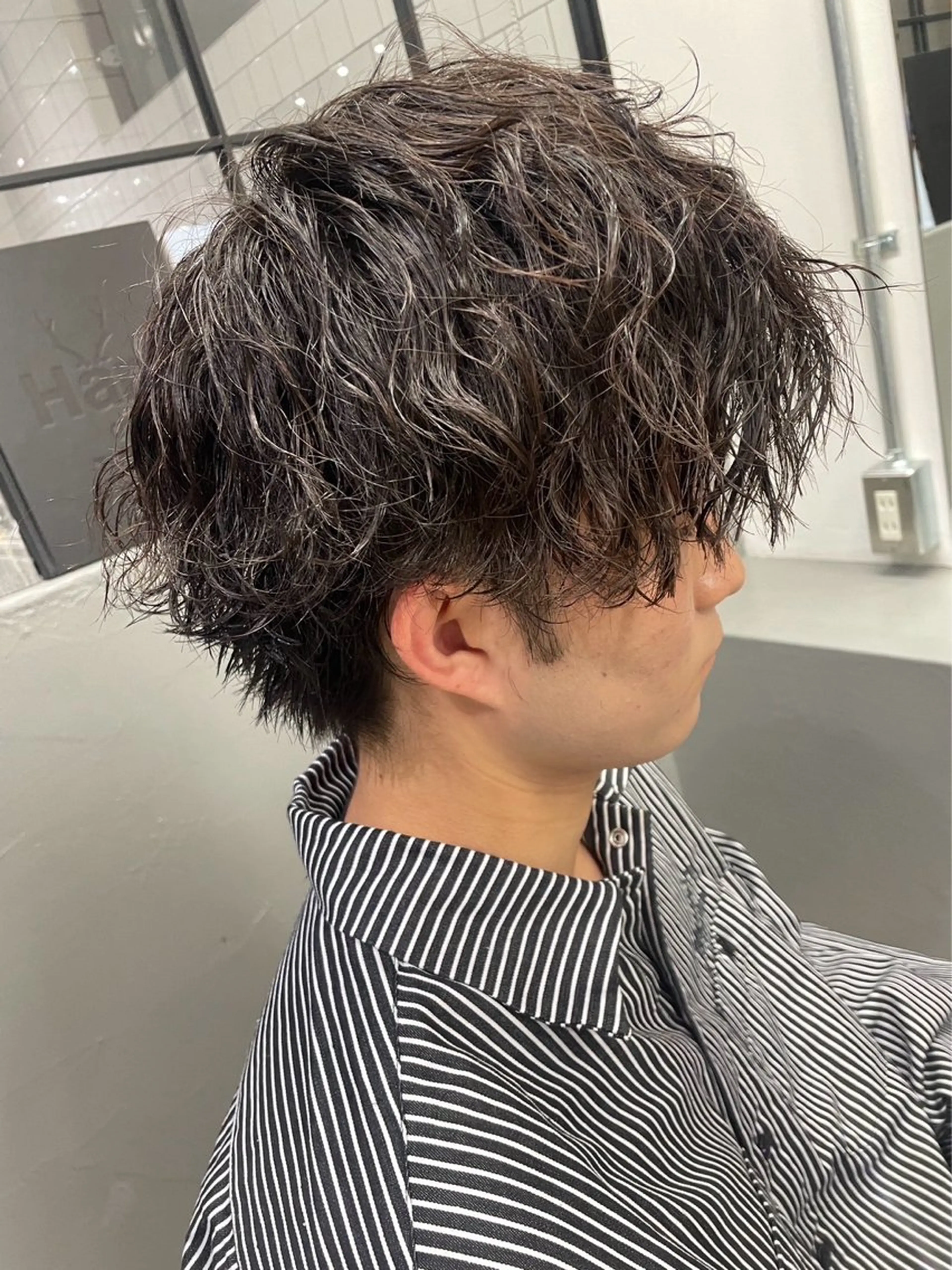 ショート パーマ メンズ カット パーマ メンズ専門サロン wokeのヘアスタイル
