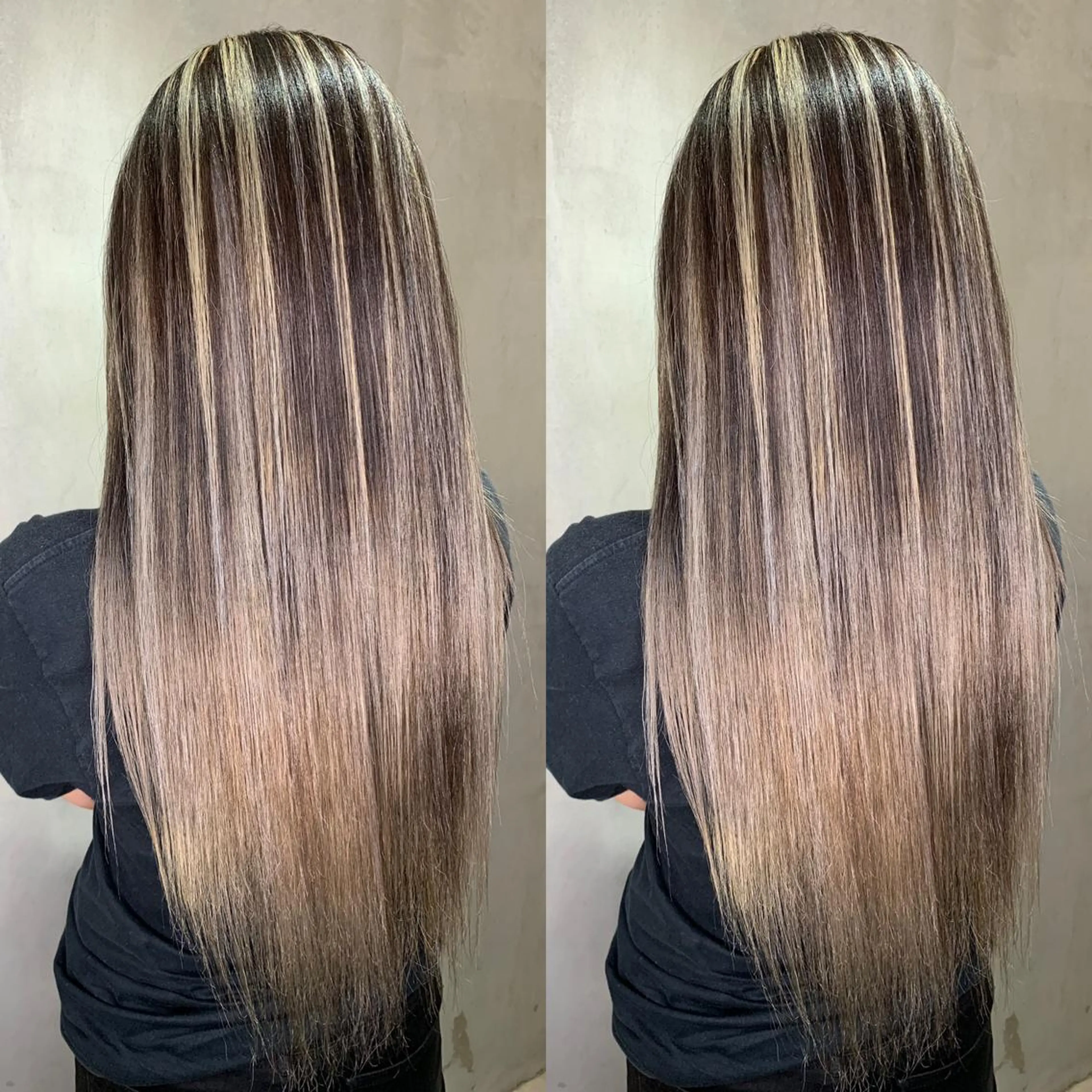 ロング カラー バレイヤージュ レイヤーカット MIL心斎橋所属・Clair クレアのヘアスタイル