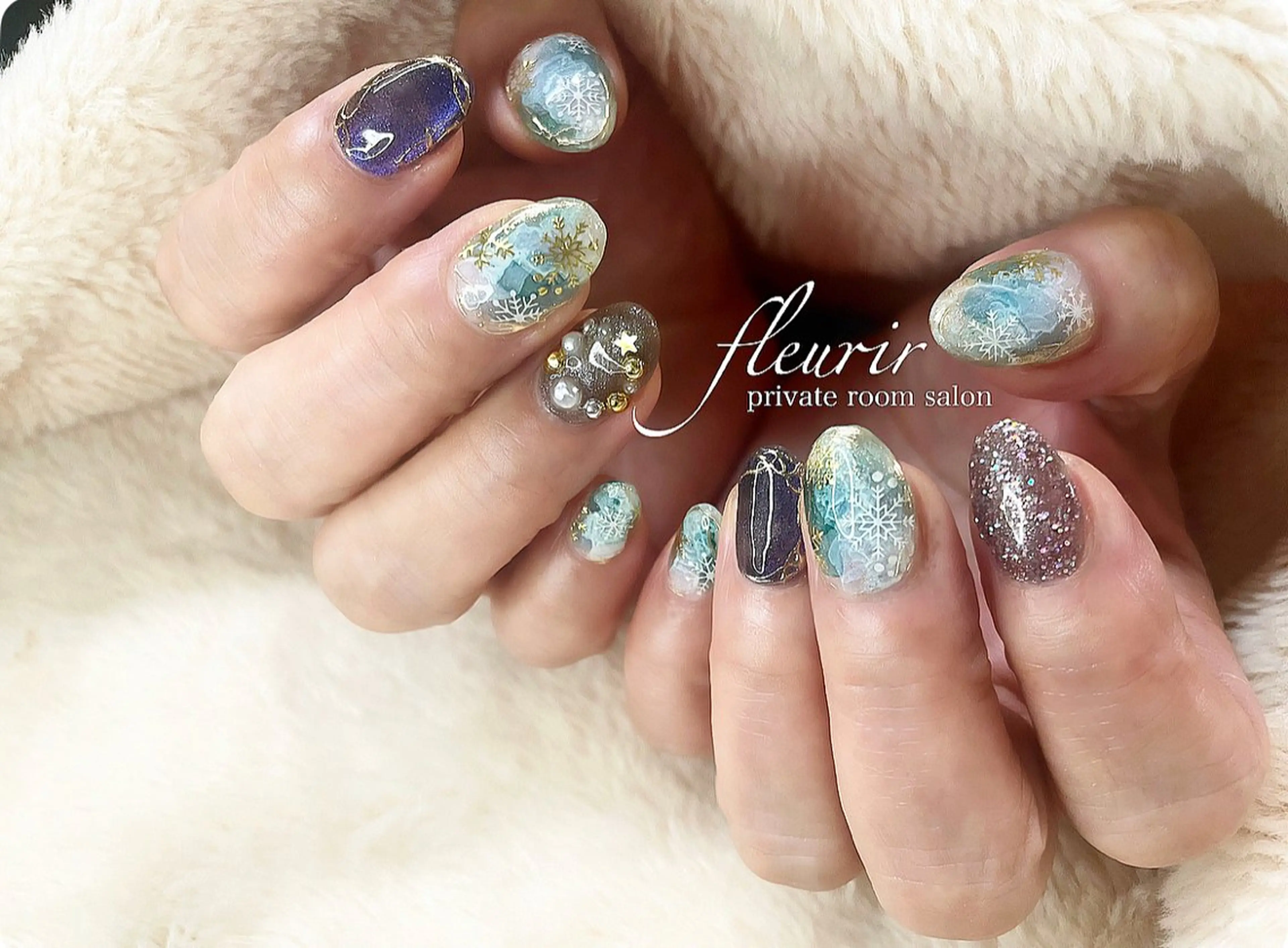 ネイル フルリール 【プライベートサロンのネイルデザイン