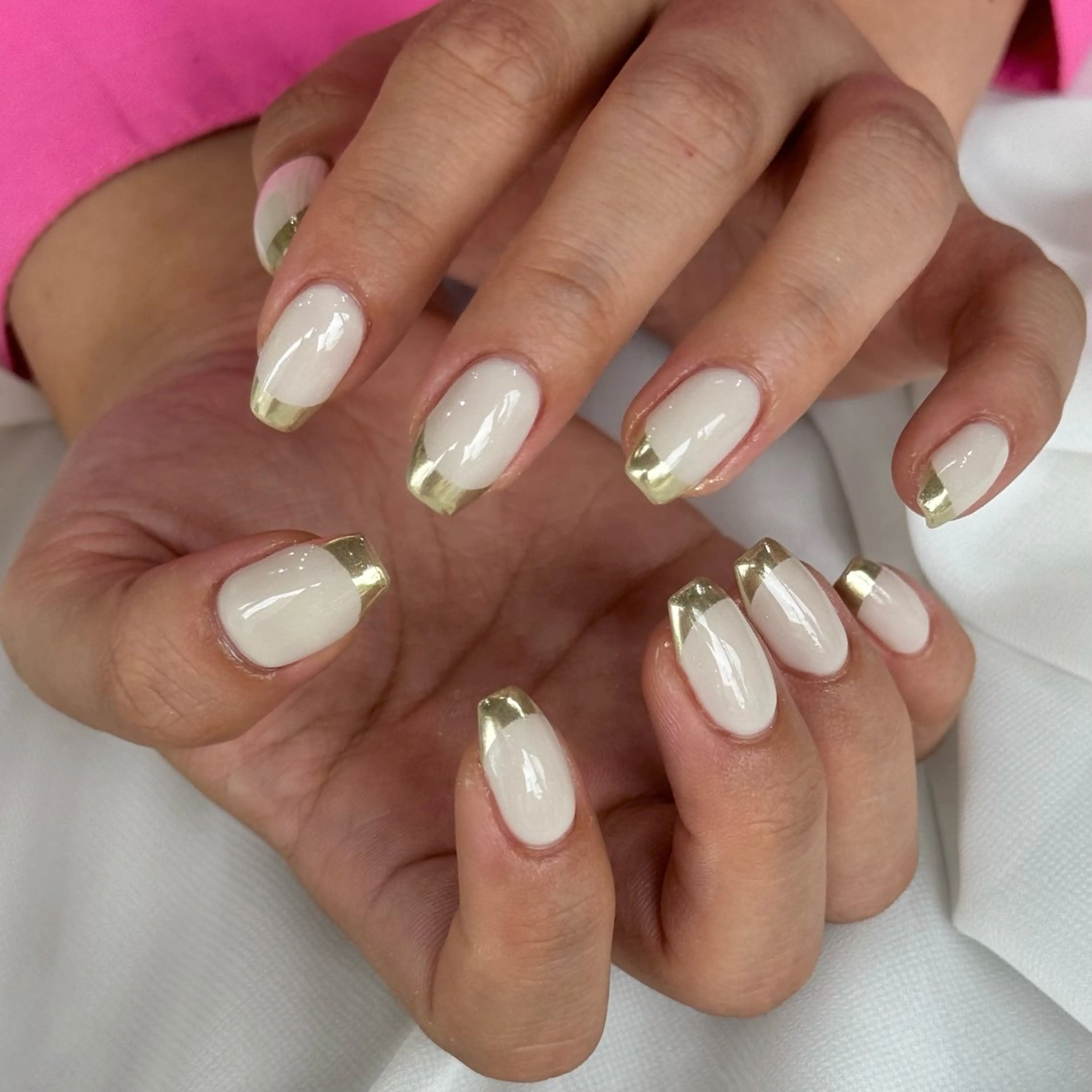 ネイル フレンチネイル ミラーネイル ハンドネイル HARUKA ネイリスト福岡/薬院のネイルデザイン