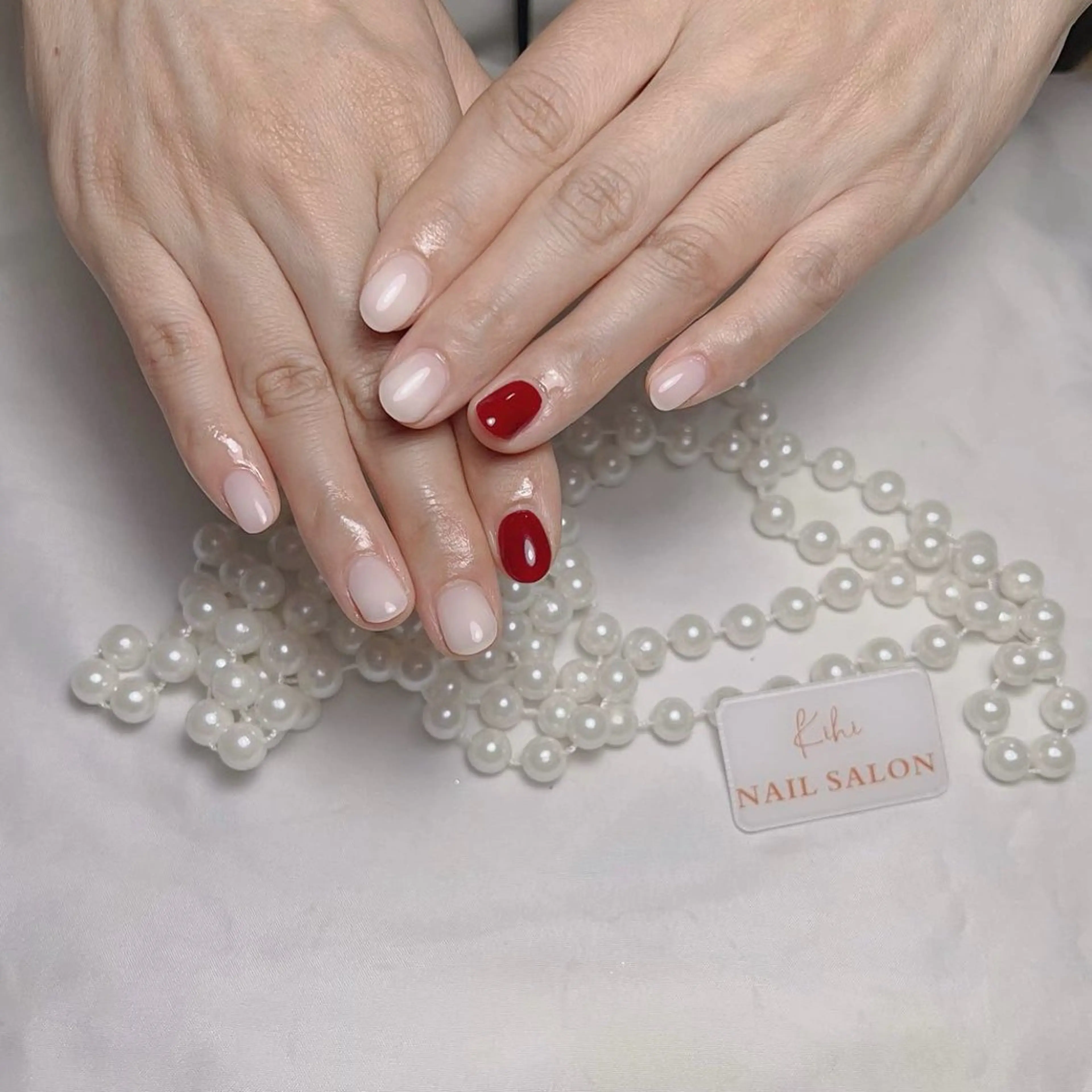 ネイル アートネイル フレンチネイル ジェルネイル グラデーション 韓国ネイル ハンドネイル ハンドケア さくら💮💮 【オフ無料】のネイルデザイン