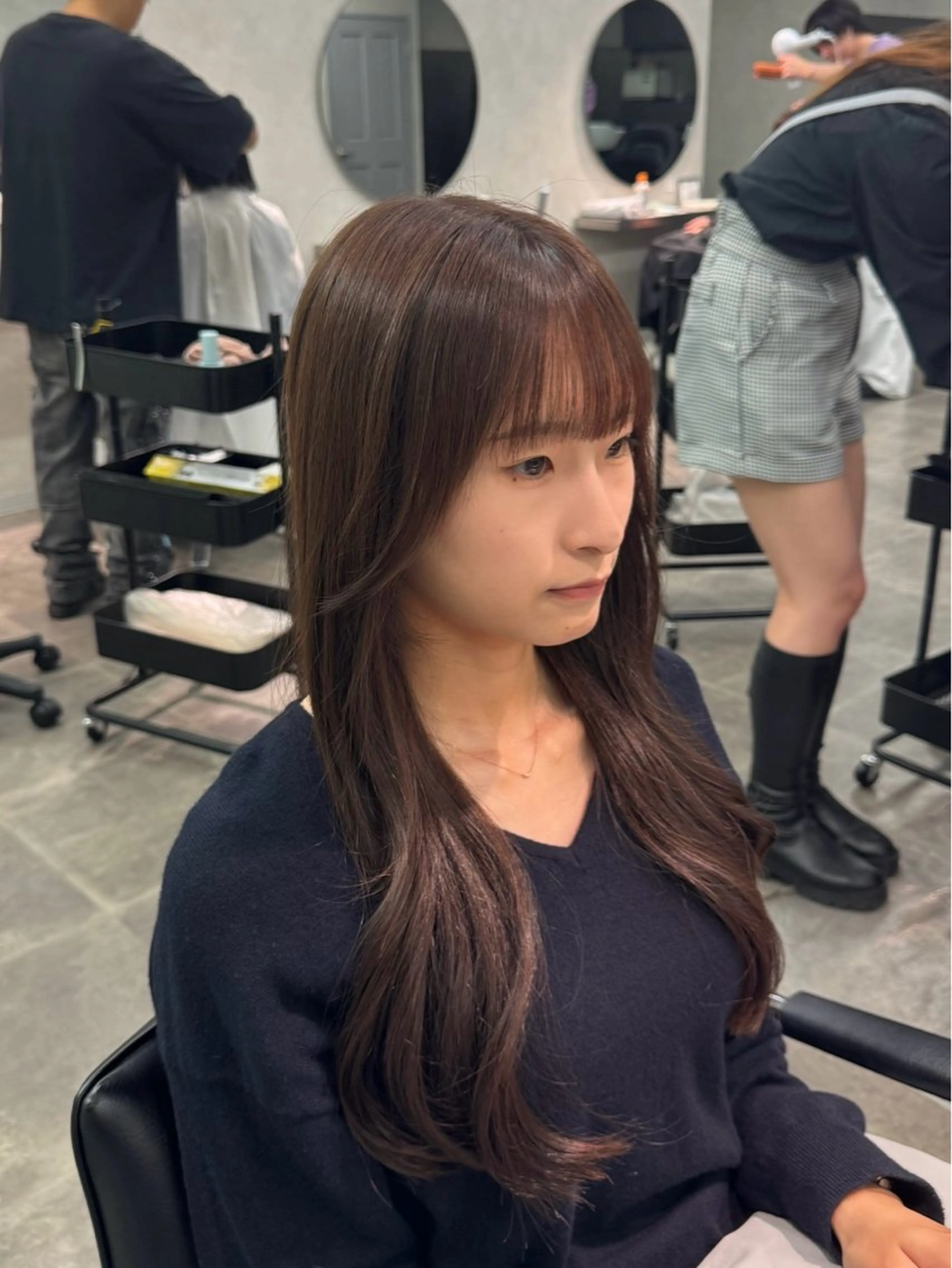 ロング カット ヘアカラー 韓国特化🇰🇷千葉 /レイヤーカット竜生のヘアスタイル