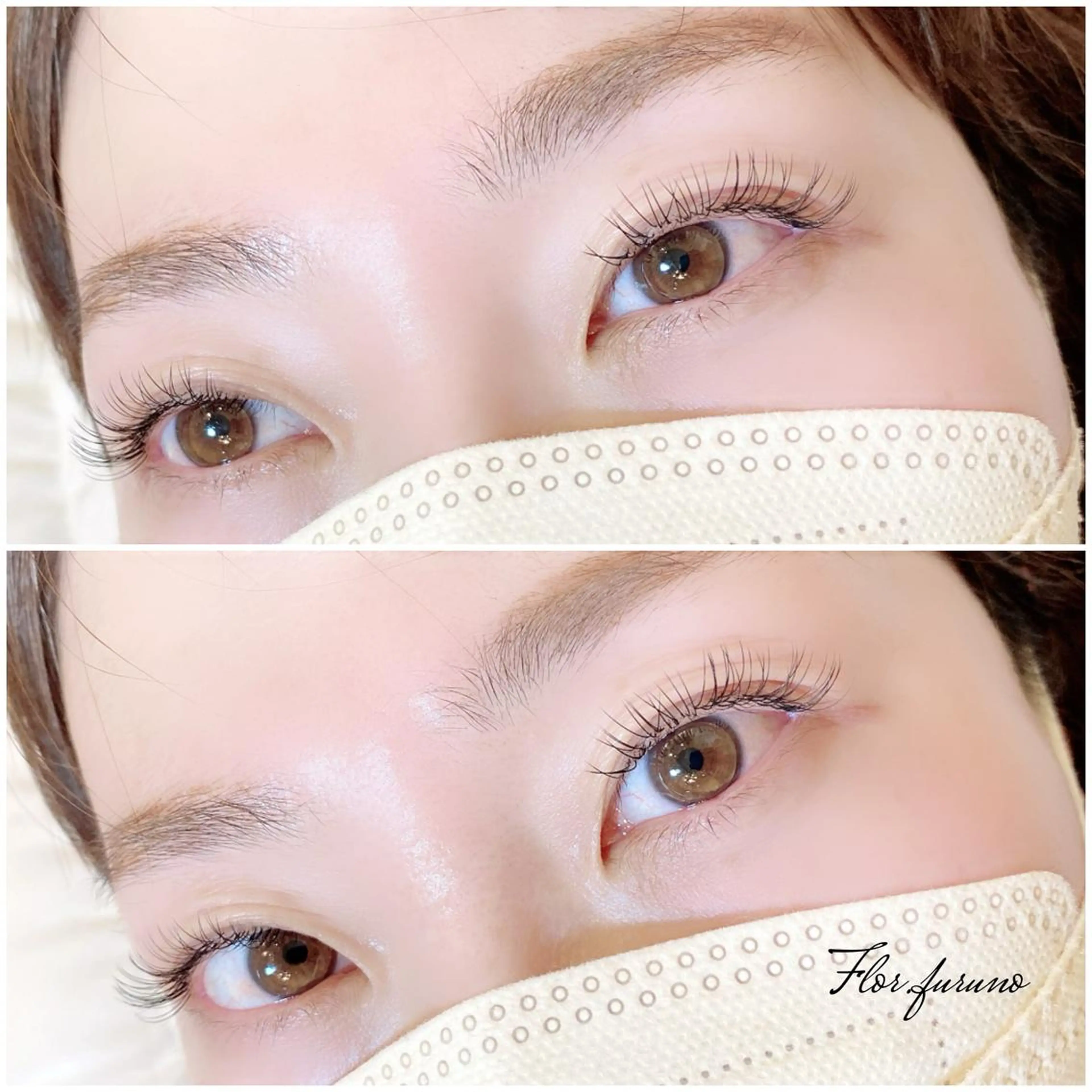 マツエク・マツパ アイブロウ 付け放題 フラットラッシュ Flor上大岡 ＊フルノ リナ＊のマツエク・マツパデザイン