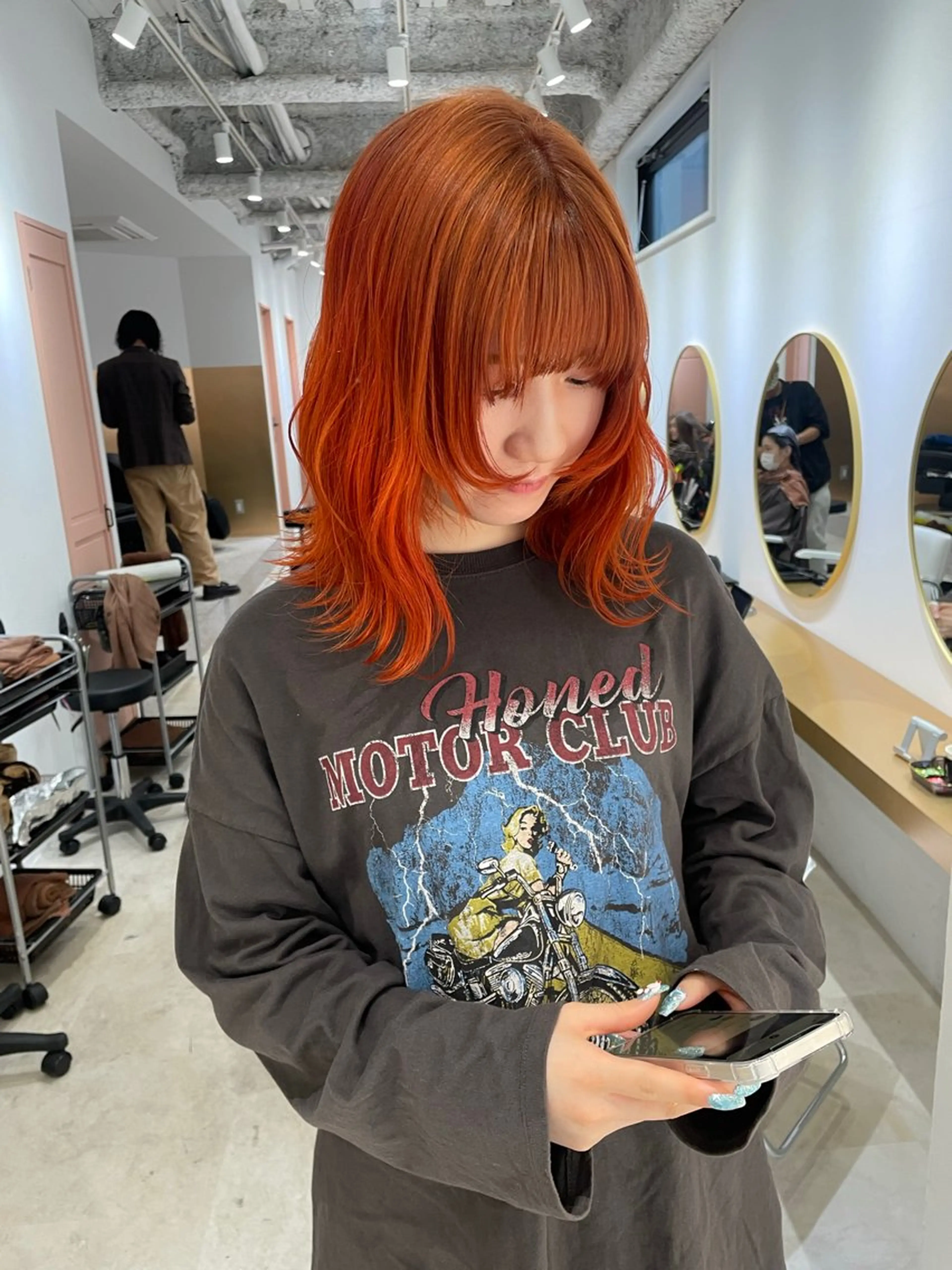 ミディアム ヘアカラー トリートメント ブリーチ指名 No１🏆RENのヘアスタイル