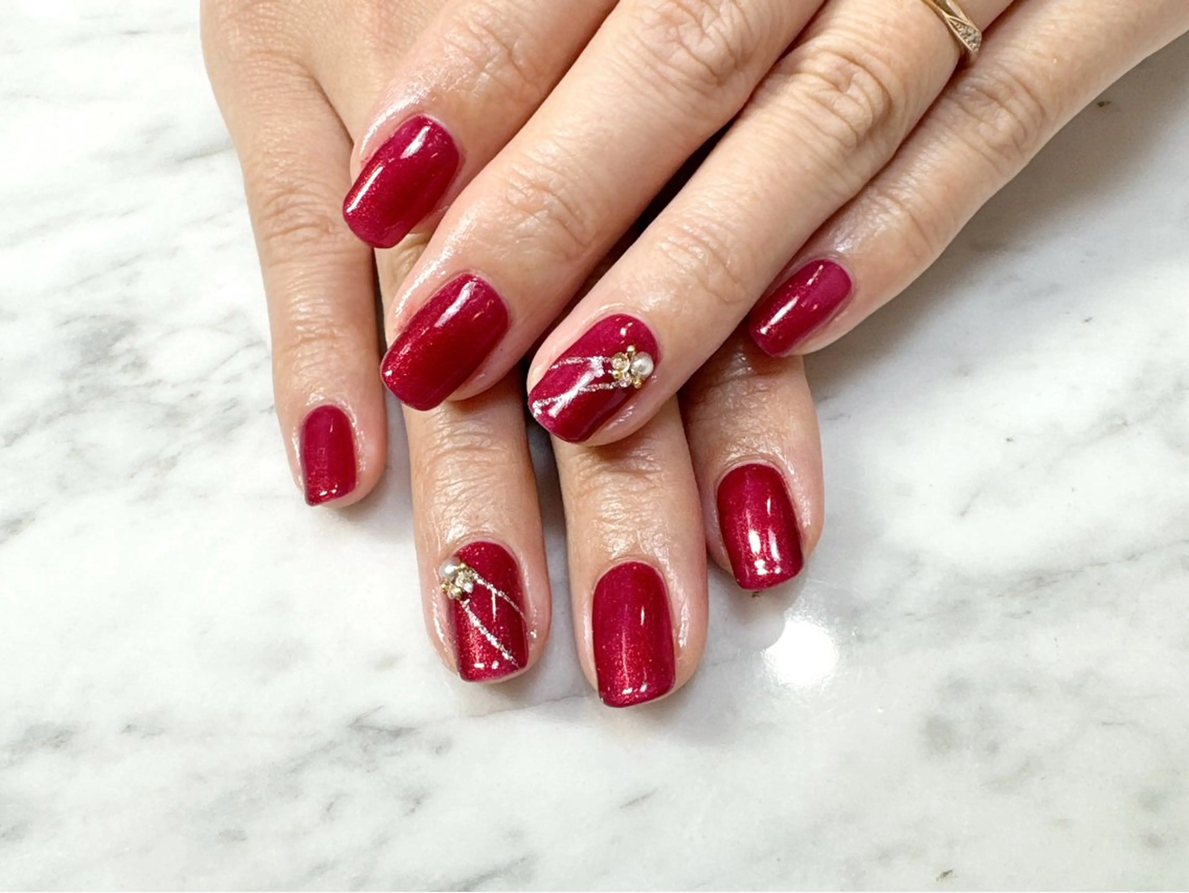 ネイル ラメ(グリッター) ハンドネイル CHIC nail 目黒のネイルデザイン