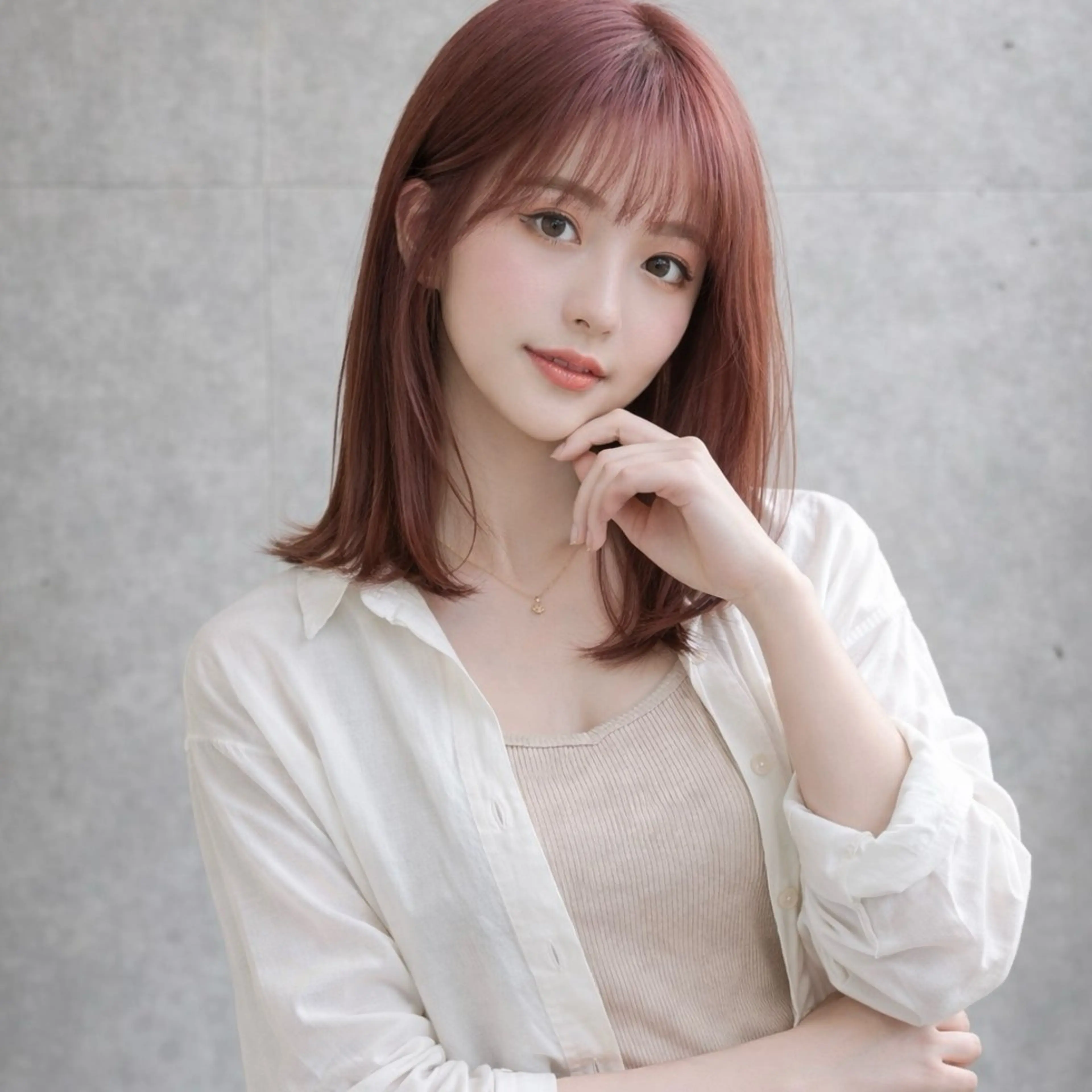 ミディアム カラー ヘアカラー 一ノ瀬 暁のヘアスタイル