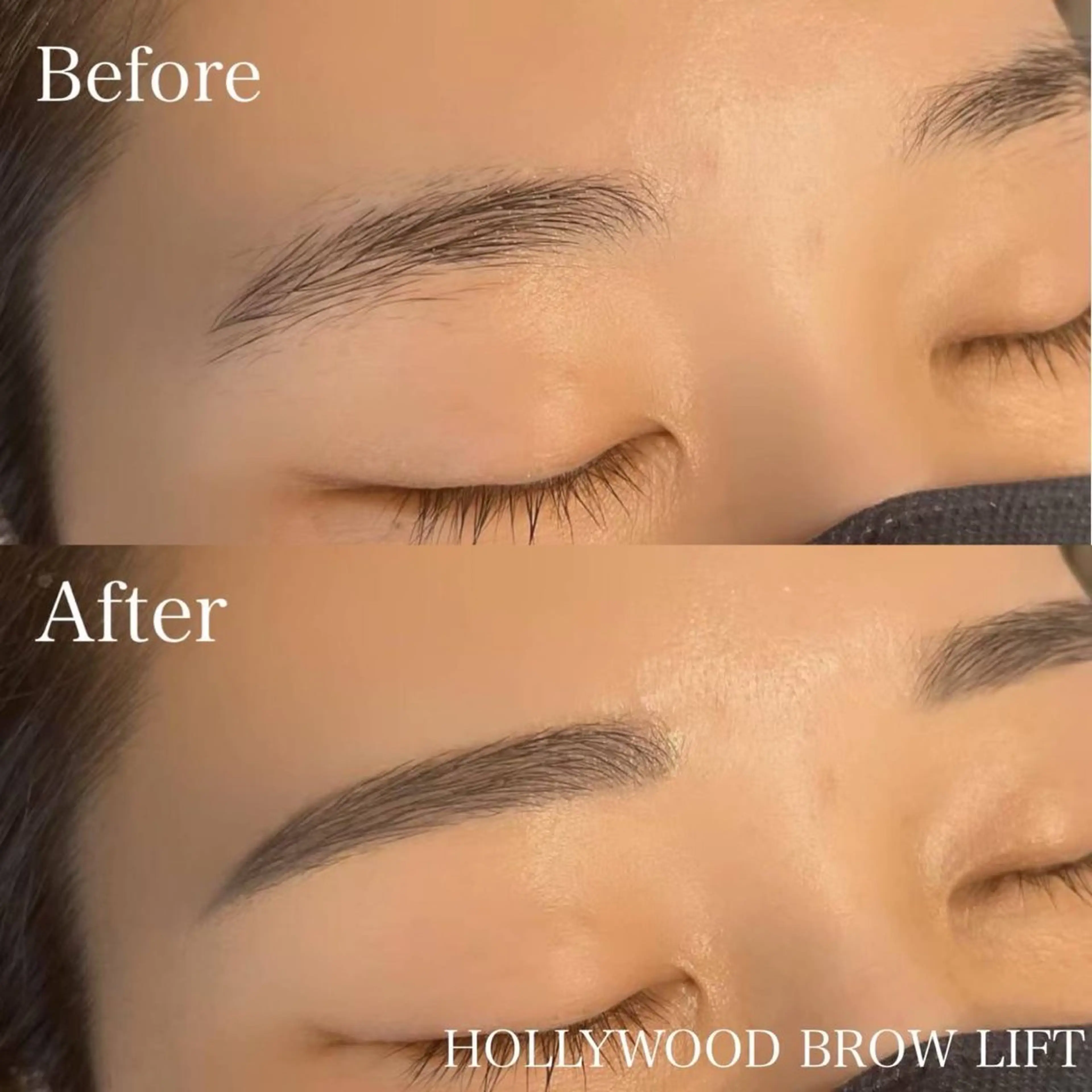 眉毛を整えるワックス脱毛の写真