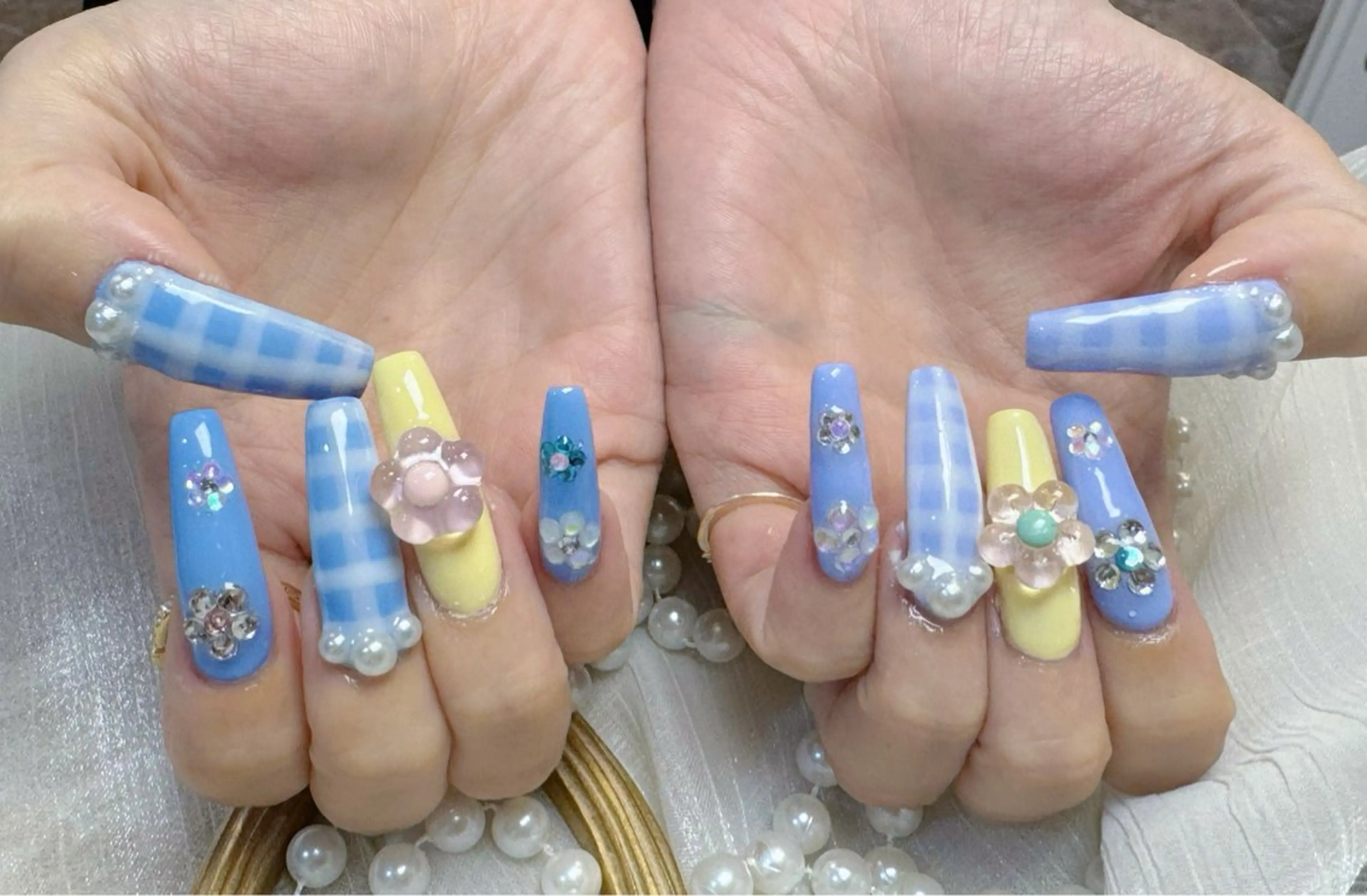 ネイル アートネイル フットネイル ジェルネイル ハート マグネットネイル Babarla　Nail　Salon所属・babarla Nailのネイルデザイン