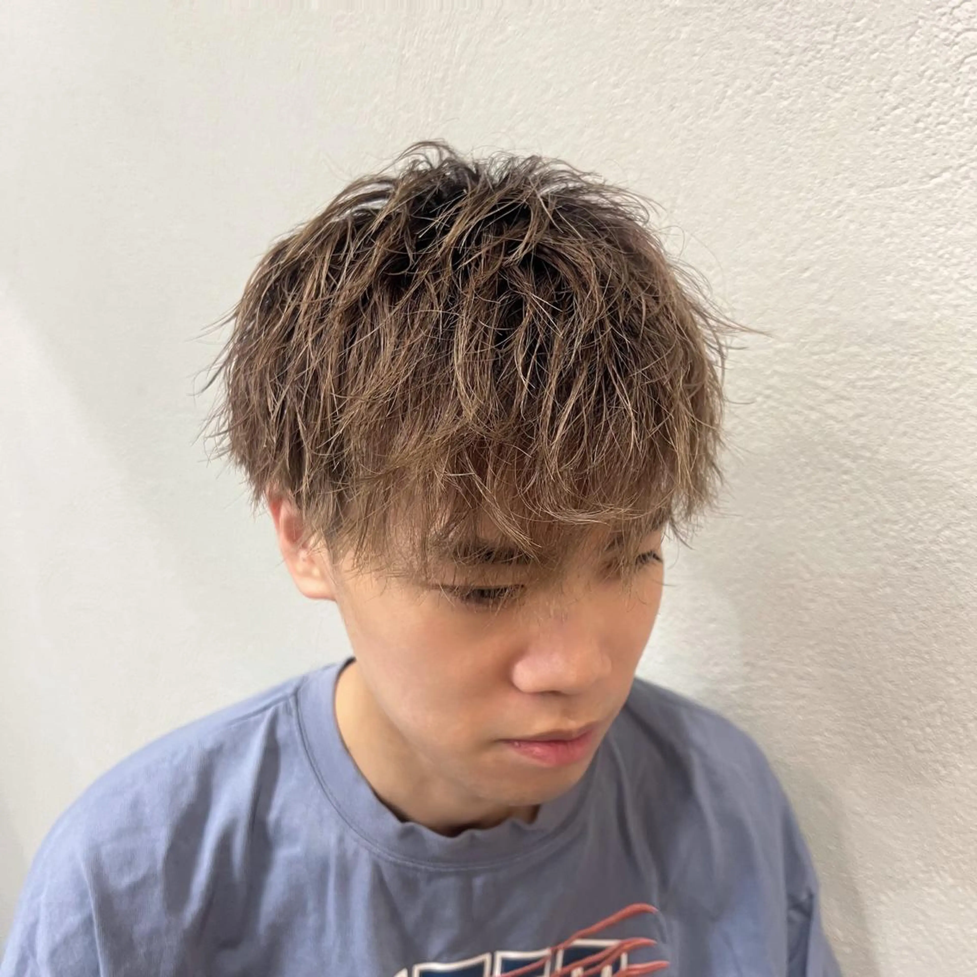 ショート カラー パーマ メンズ マッシュ メンズ特化/パーマ/ メッシュ/竜成のヘアスタイル