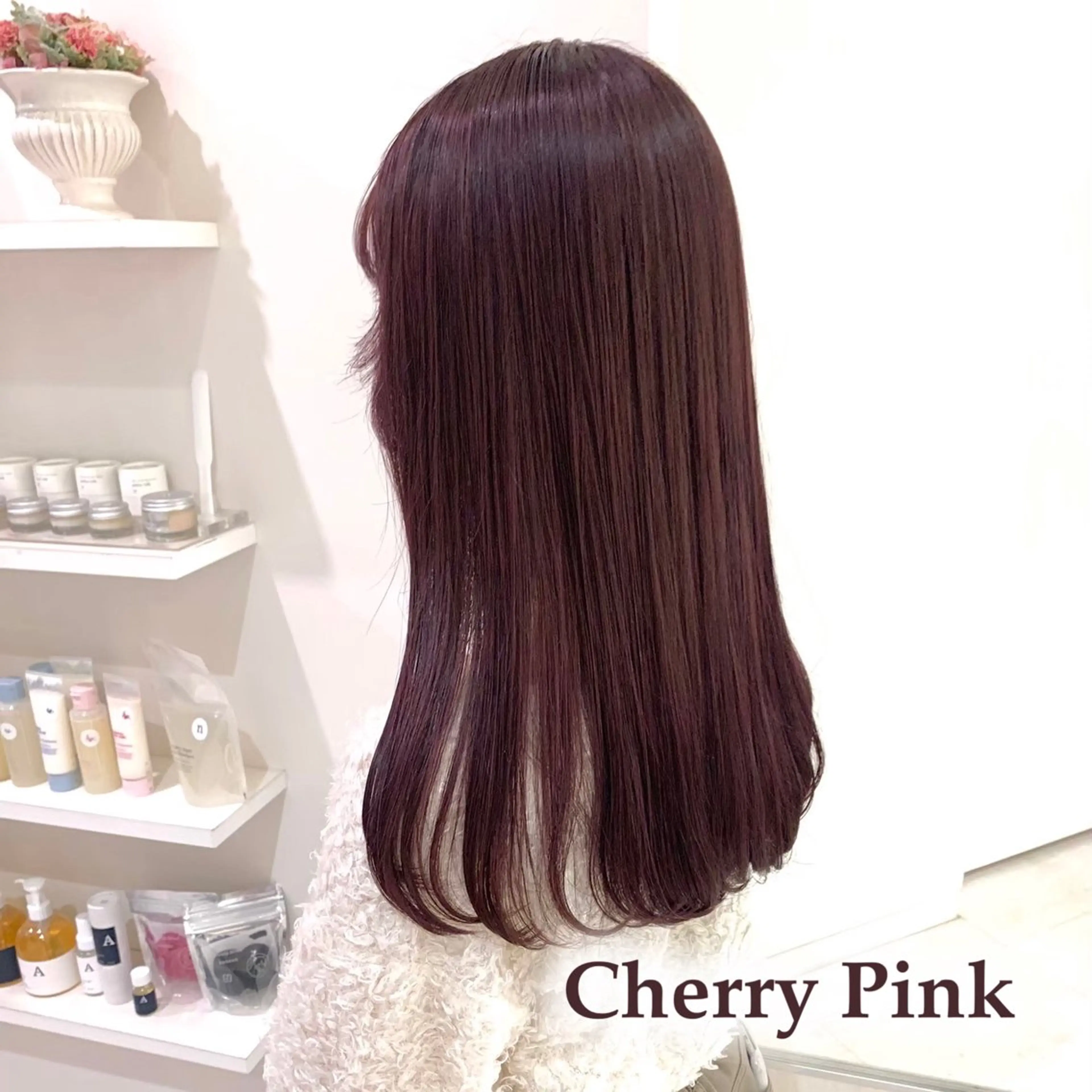 セミロング カラー 透明感カラー ピンクカラー ParveMix￤ 出石 菜々🥂のヘアスタイル