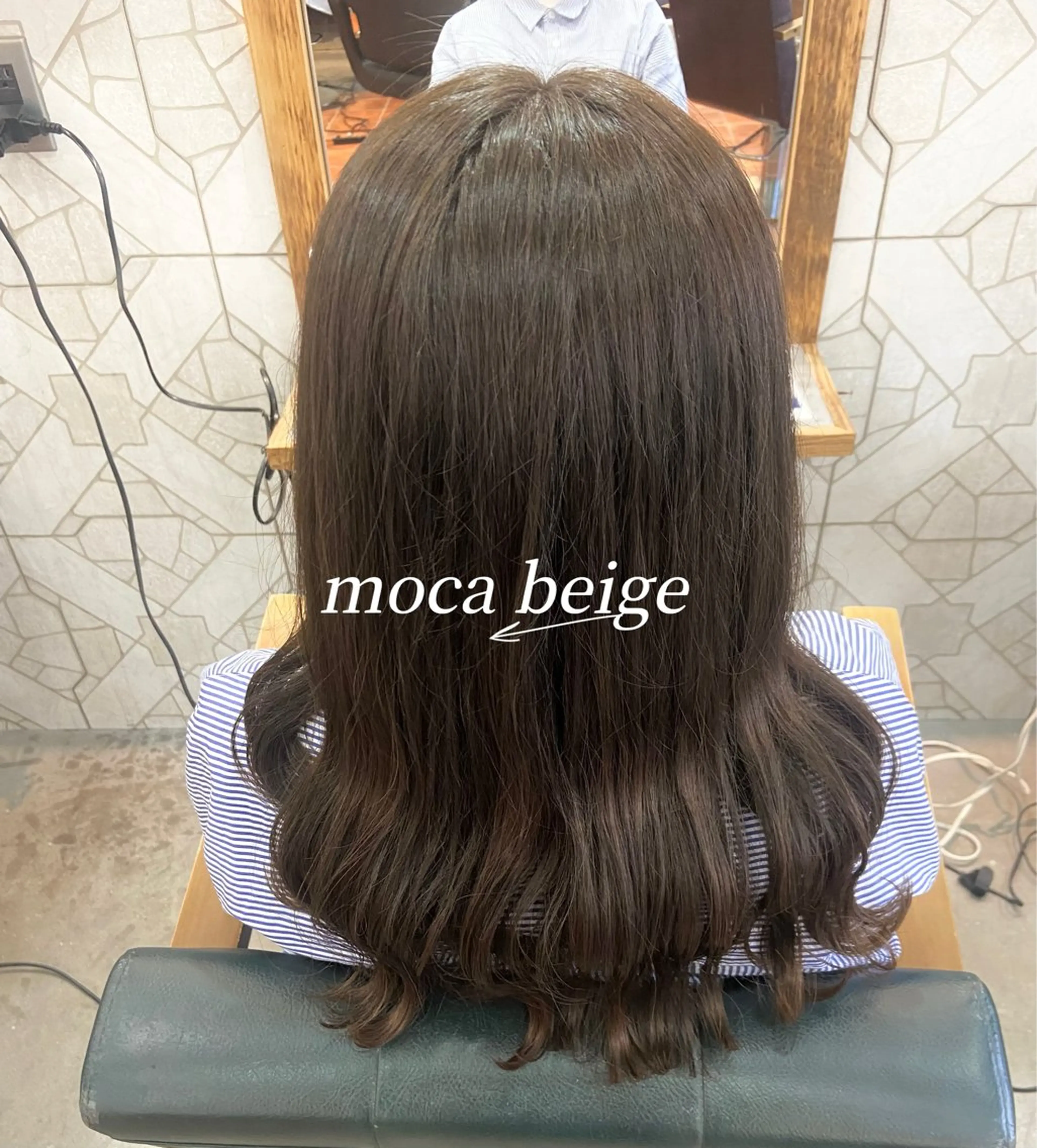 セミロング カラー オリーブカラー 🎀ブリーチなし カラーyui🎀のヘアスタイル