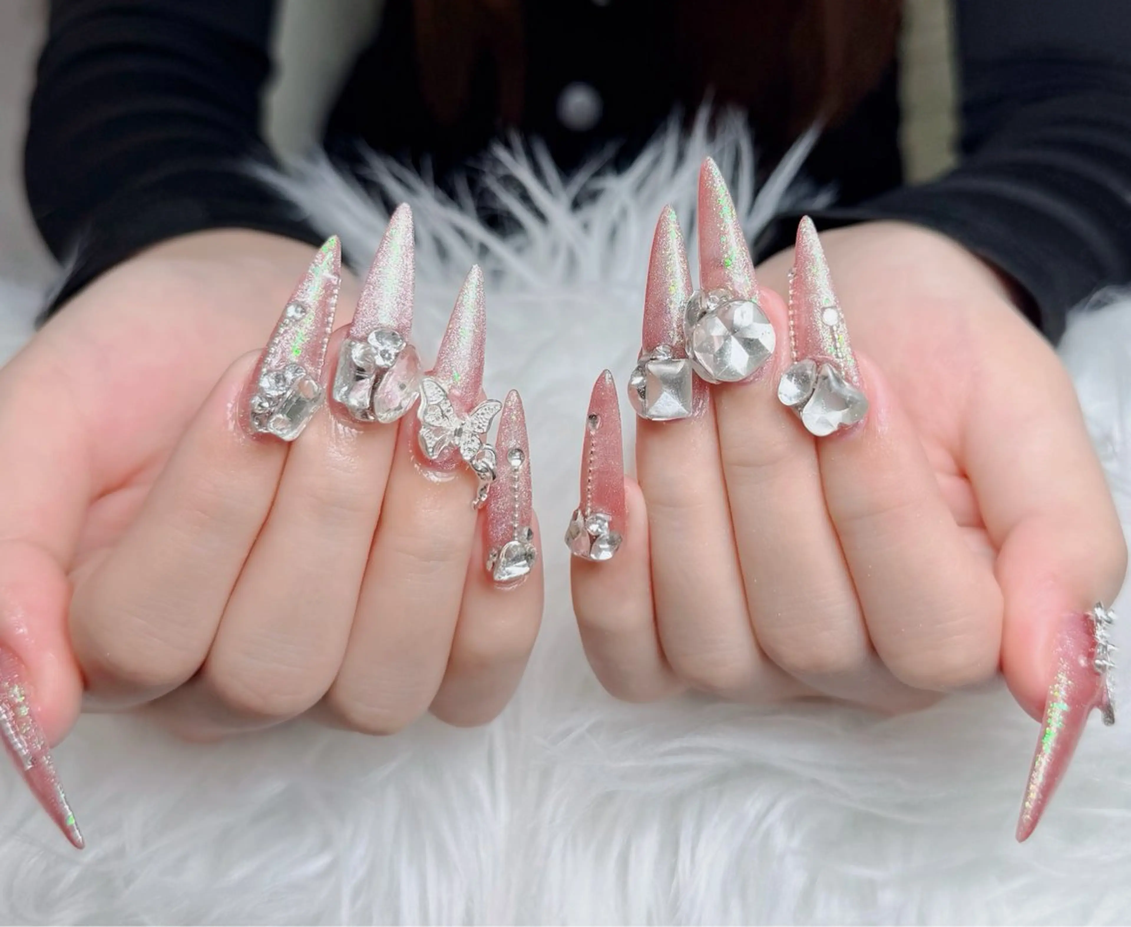 ネイル アートネイル フレンチネイル ジェルネイル 韓国ネイル マグネットネイル ハンドネイル Lenie Nail Okuboのネイルデザイン