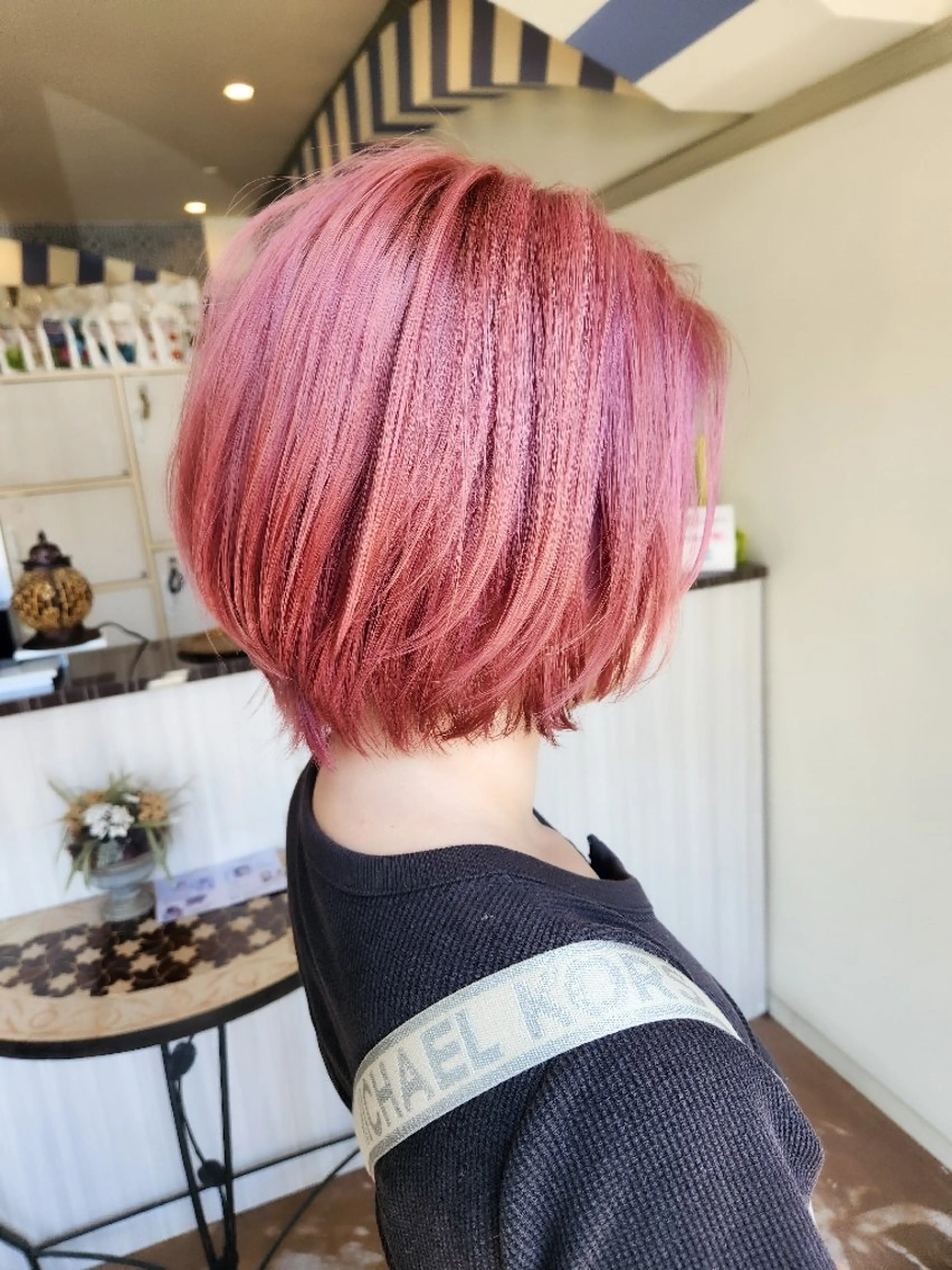 ショート カラー カット ヘアカラー ケアブリーチ、 髪質改善 福士直矢のヘアスタイル