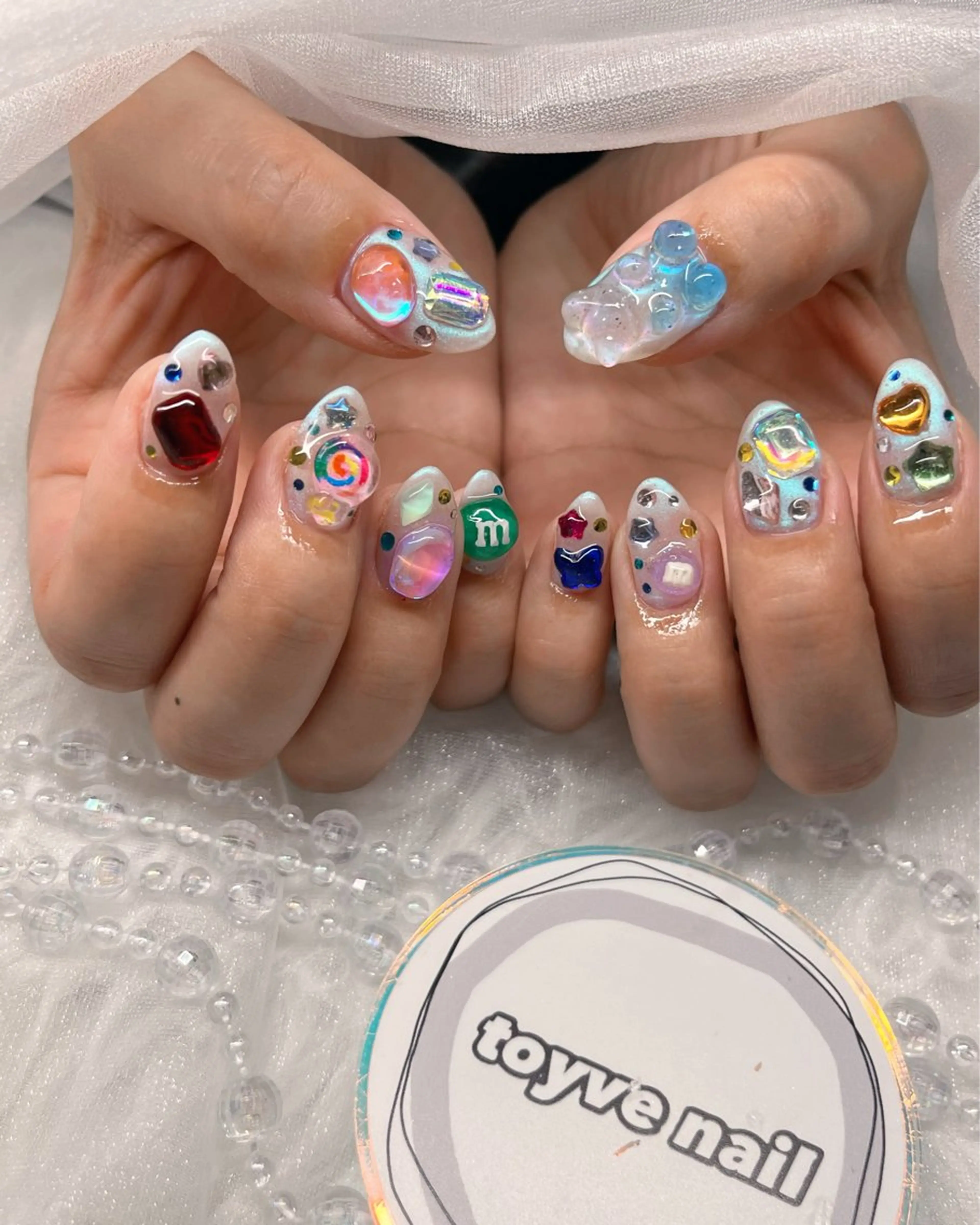 【オフなし付け放題】Jrワンカラーorラメグラデーションパーツ付け放題の写真