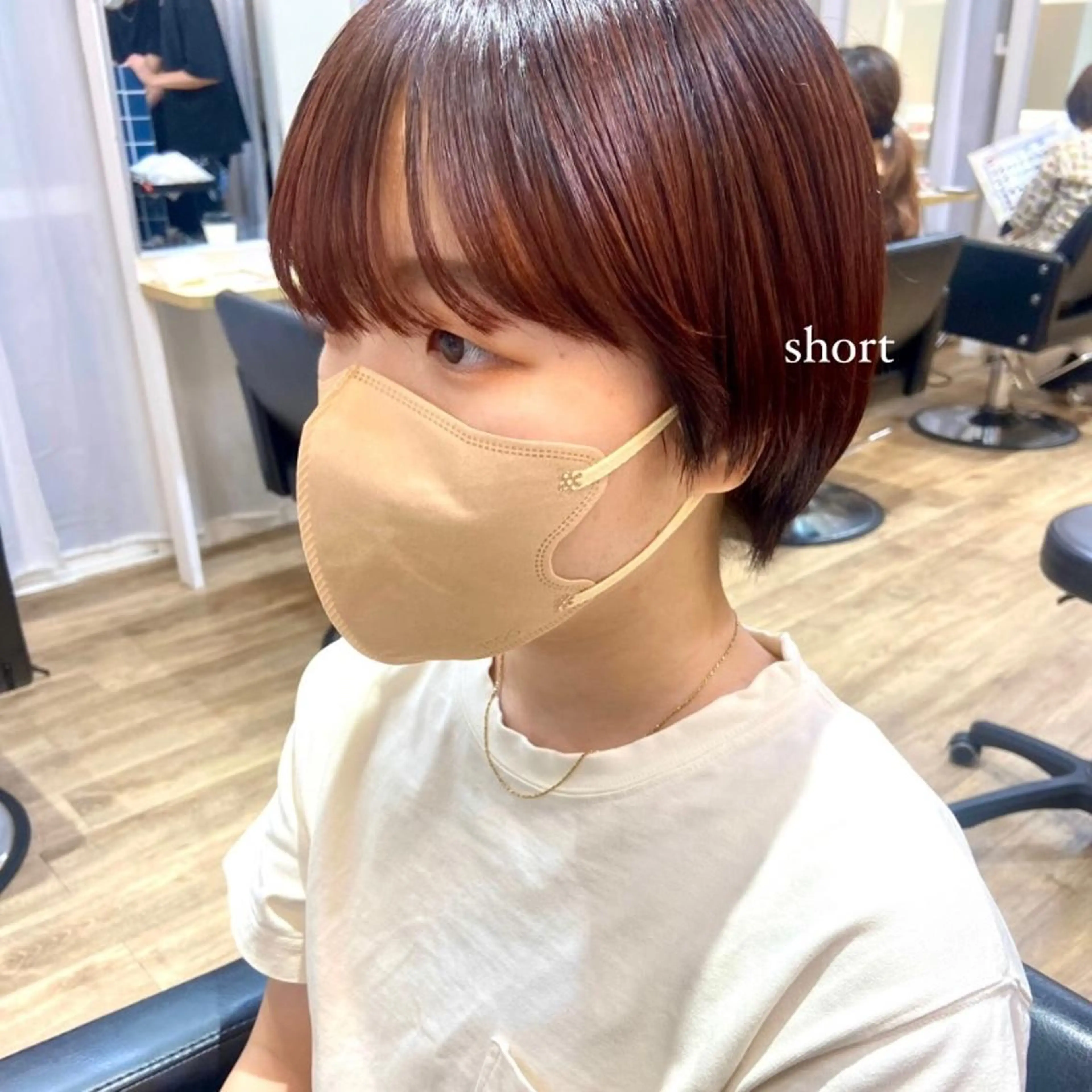 ショート ボブ ハイライト 髪質改善 ショートヘア mai 🎀 / 梅田美容室のヘアスタイル