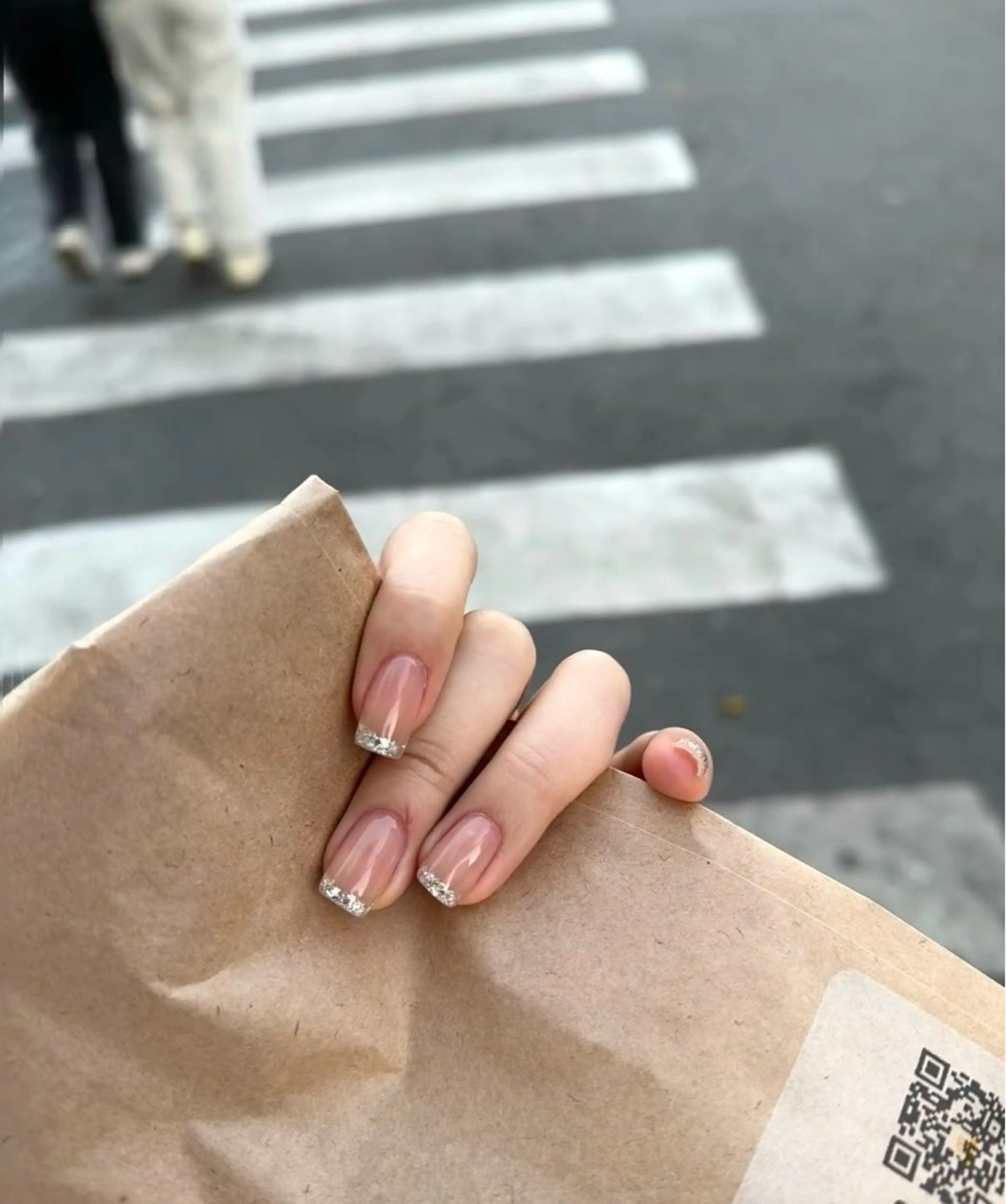 ネイル オーロラネイル チークネイル フレンチネイル ガラスフレンチ グラデーション ハンドネイル H&Bsalon カイのネイルデザイン