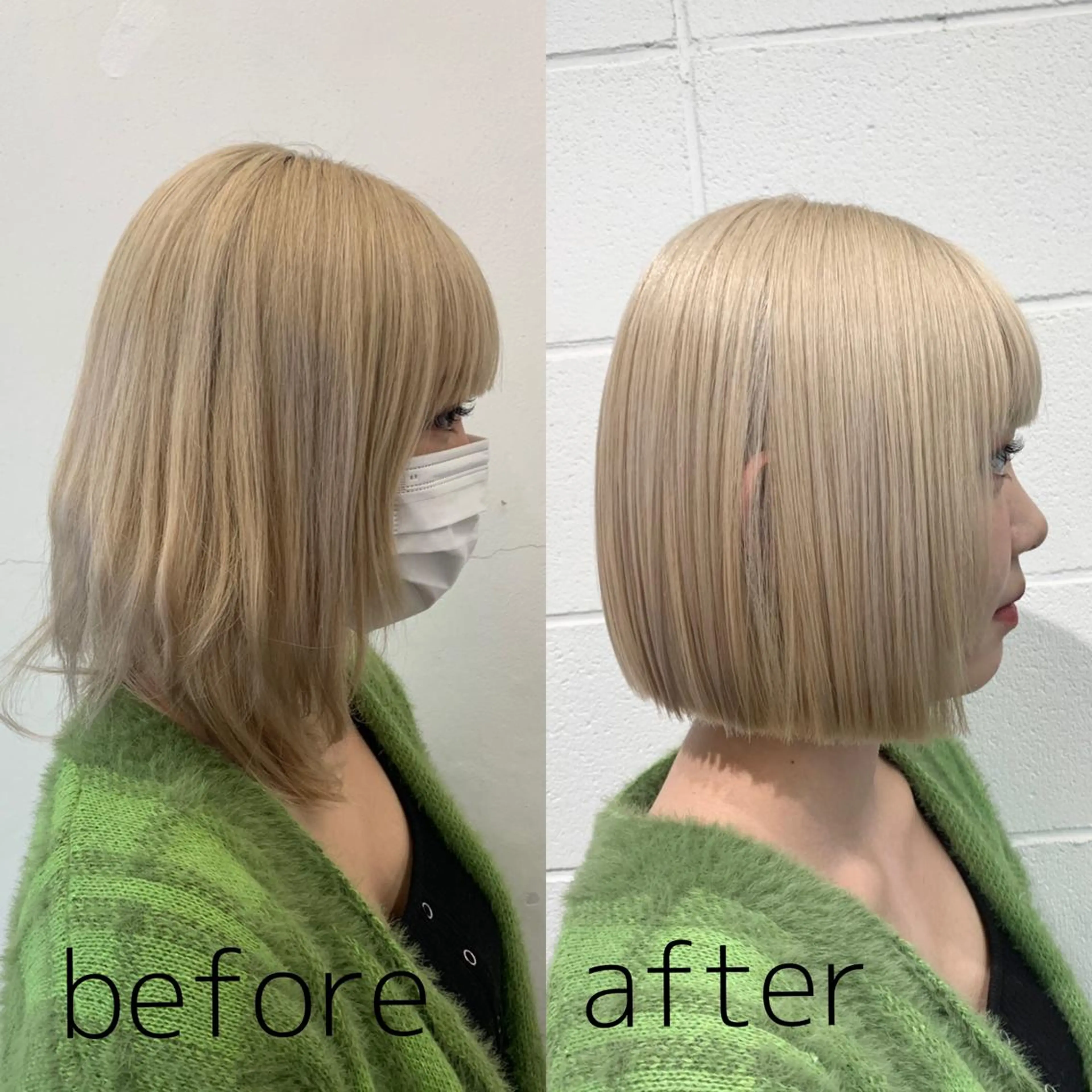 ミディアム ボブ カット ヘアカラー トリートメント HARU//原宿🤍 リピート率NO.1のヘアスタイル