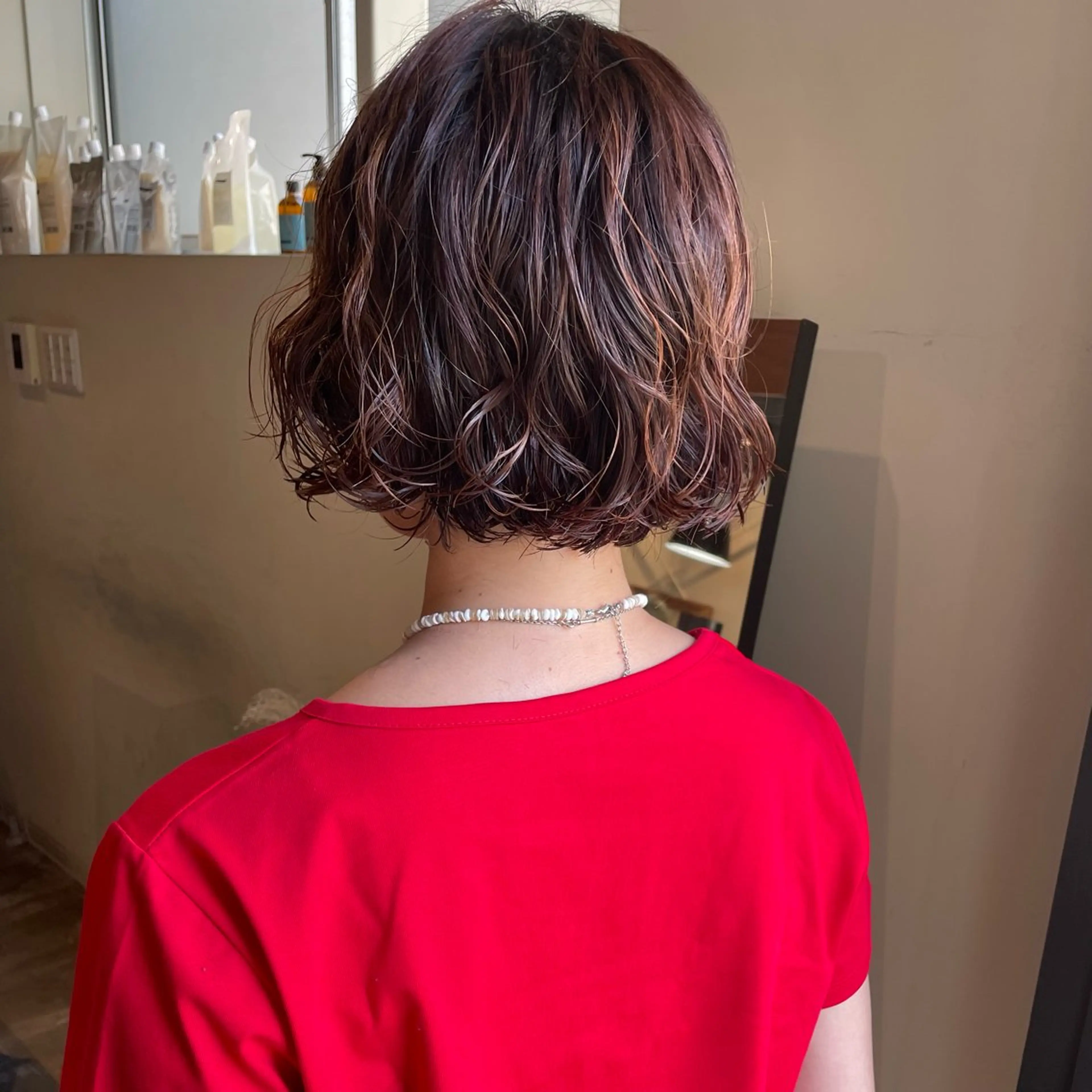 ショート パーマ カット パーマ ハナ🌼 梅田/ボブ/パーマのヘアスタイル