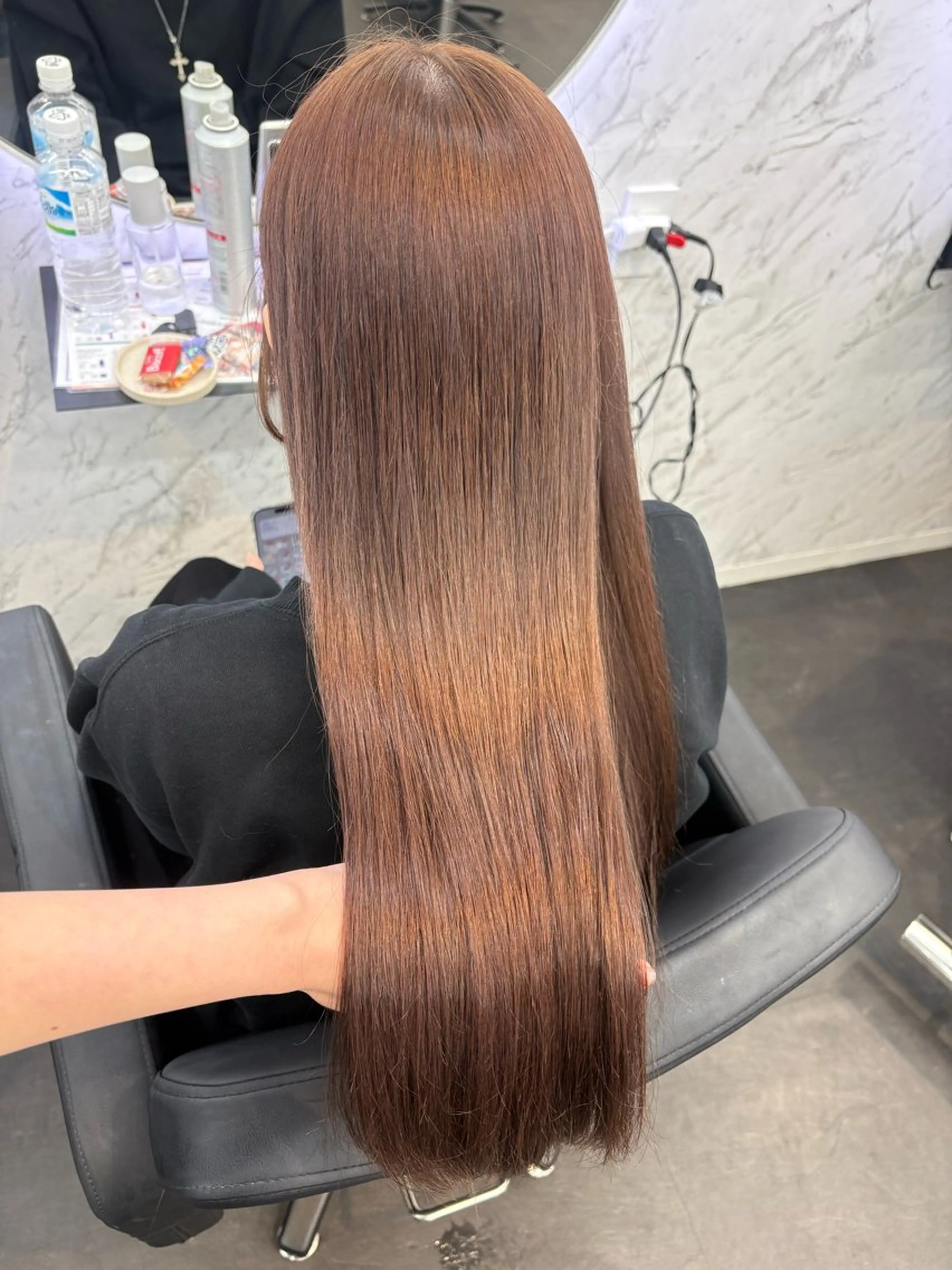 ロング カラー ブラウンカラー カット ヘアカラー hair salon dot. mooda 韓国風サロン 町田店所属・韓国風ヘア🎀🩶 /♡𝓝𝓸𝓪♡のヘアスタイル