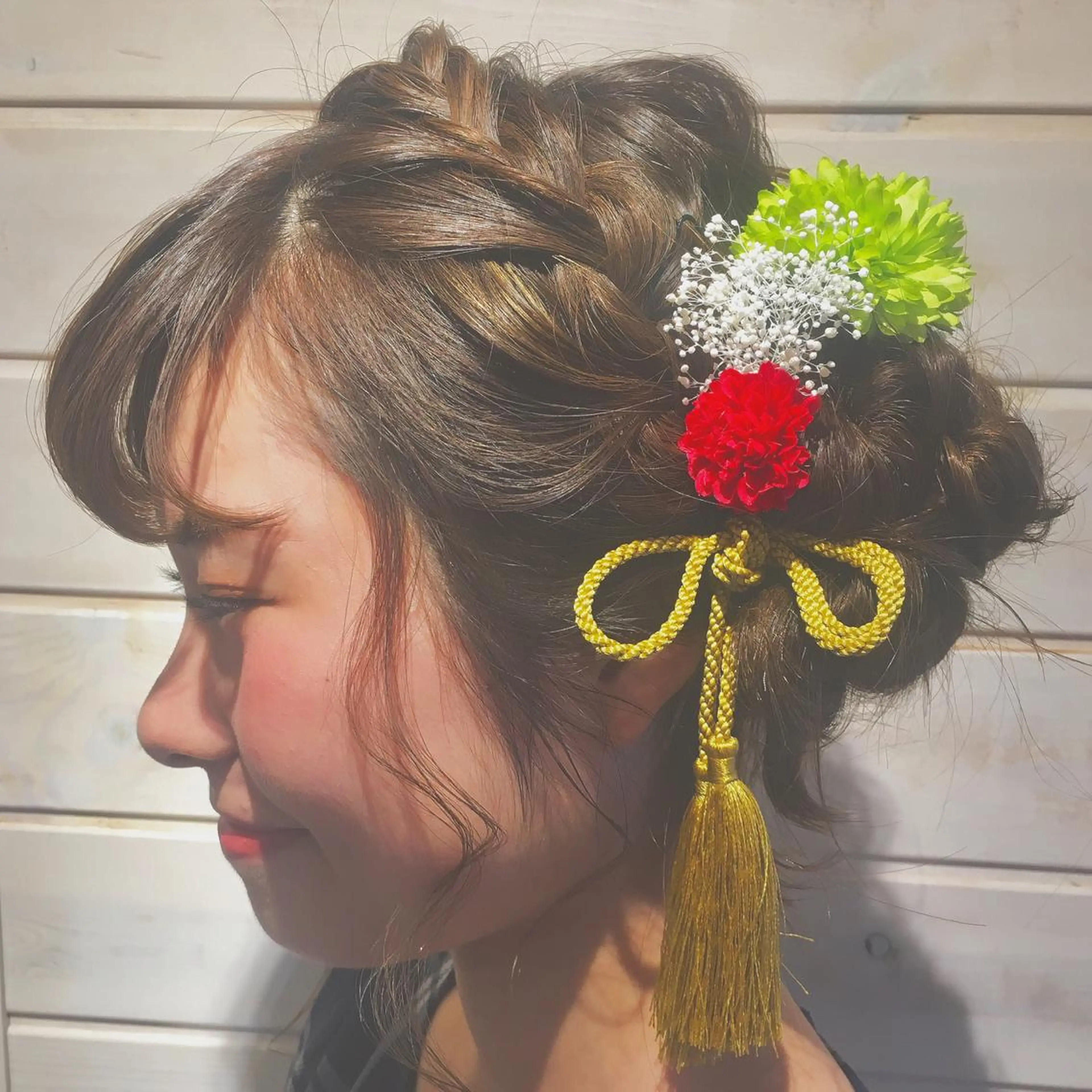 セミロング ヘアアレンジ さかい なつみのヘアスタイル