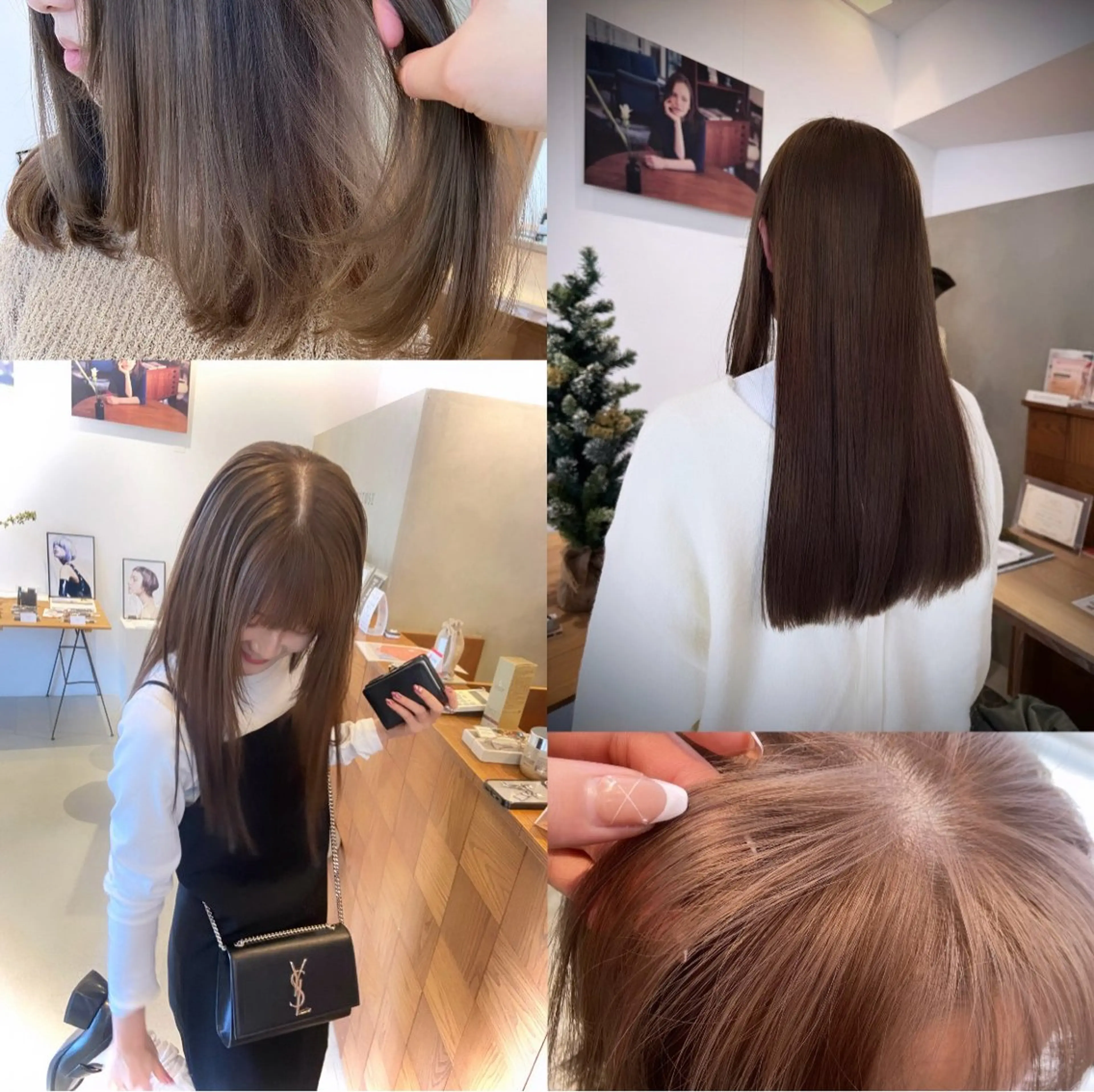カラー ブリーチ 透明感カラー ダブルカラー ブリーチなしカラー ヘアカラー トリートメント SOYON nanamiのヘアスタイル