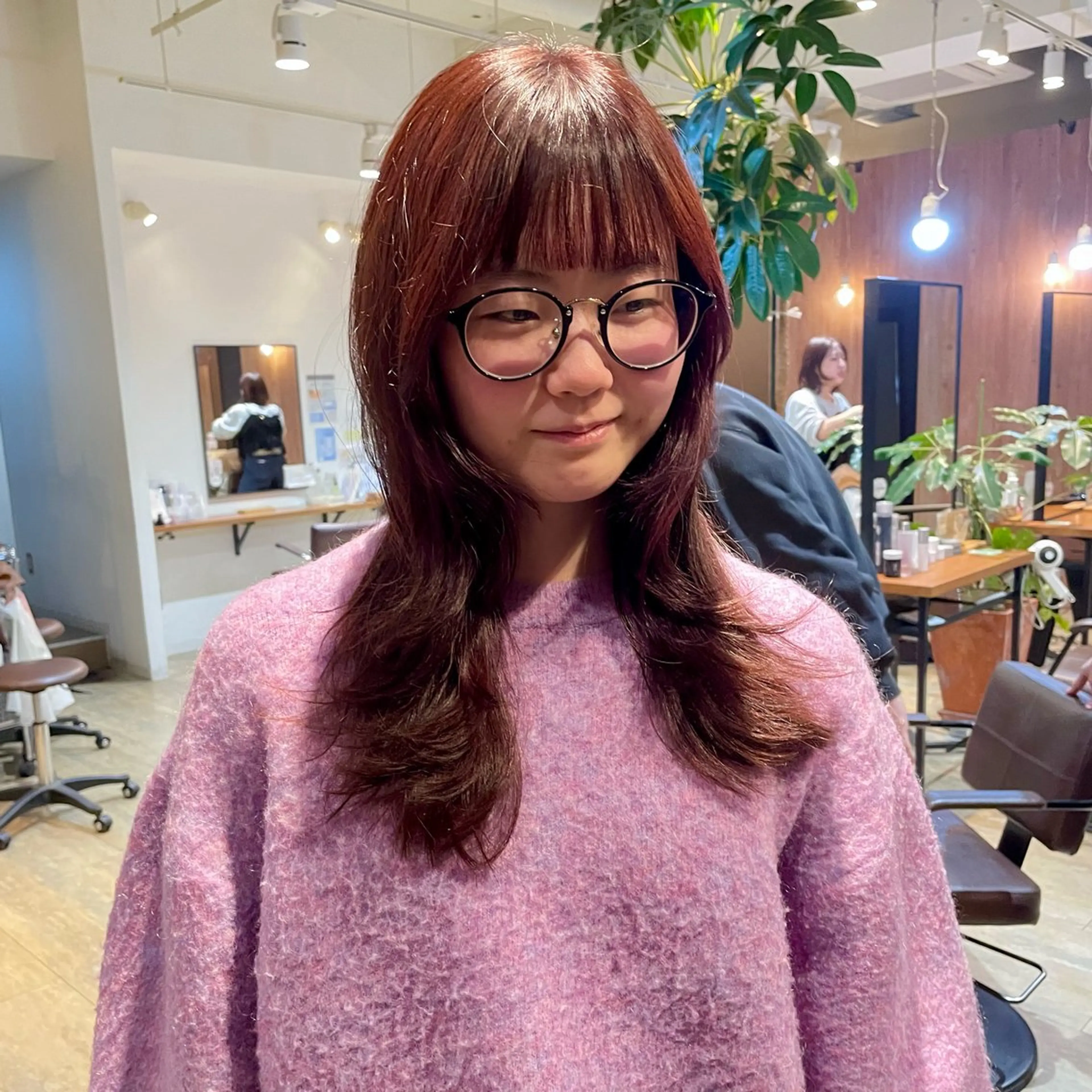 ミディアム ROCAReTA FOR HAIR 千本丸太町店所属・なかがきはな/ボブ/ レイヤー/パーマのヘアスタイル