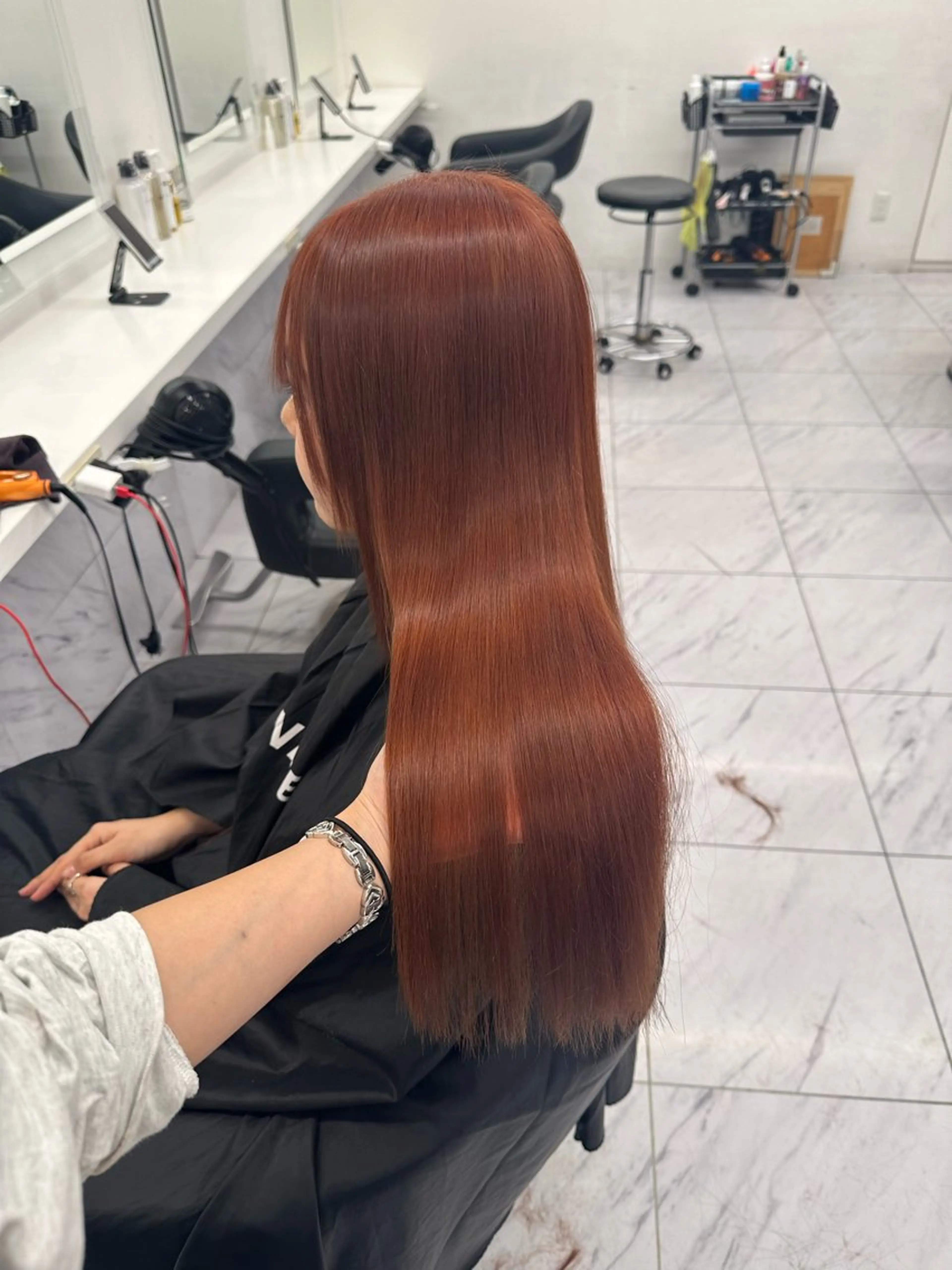 ロング カラー ベージュカラー ブラウンカラー オレンジ オレンジベージュ オレンジブラウン 🪞ハイトーン🪞 🤍waka🤍のヘアスタイル