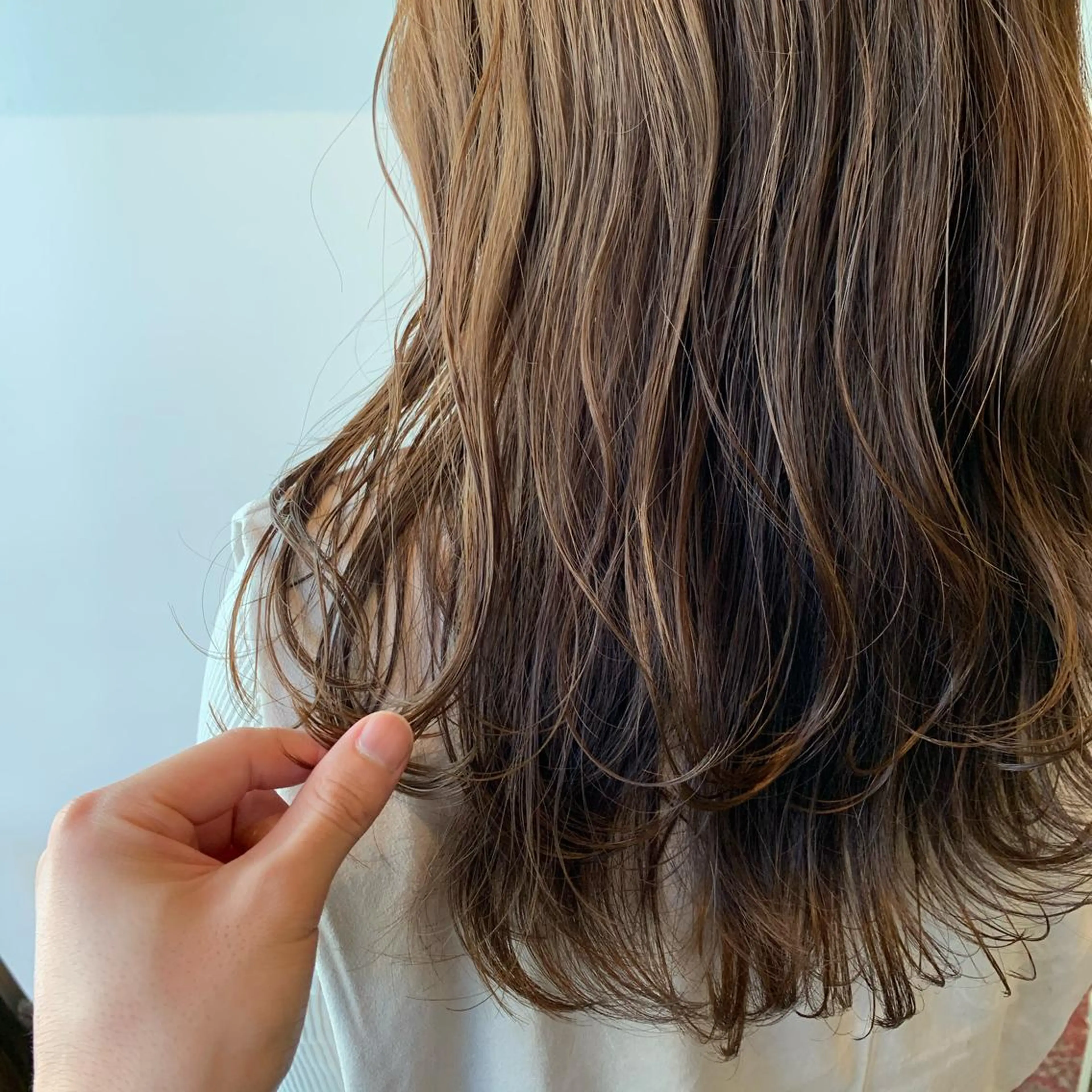 ロング カラー ヘアアレンジ ベージュカラー ミント ミントベージュ ヘアカラー トリートメント 山崎 澪 レイヤーカット/大宮のヘアスタイル