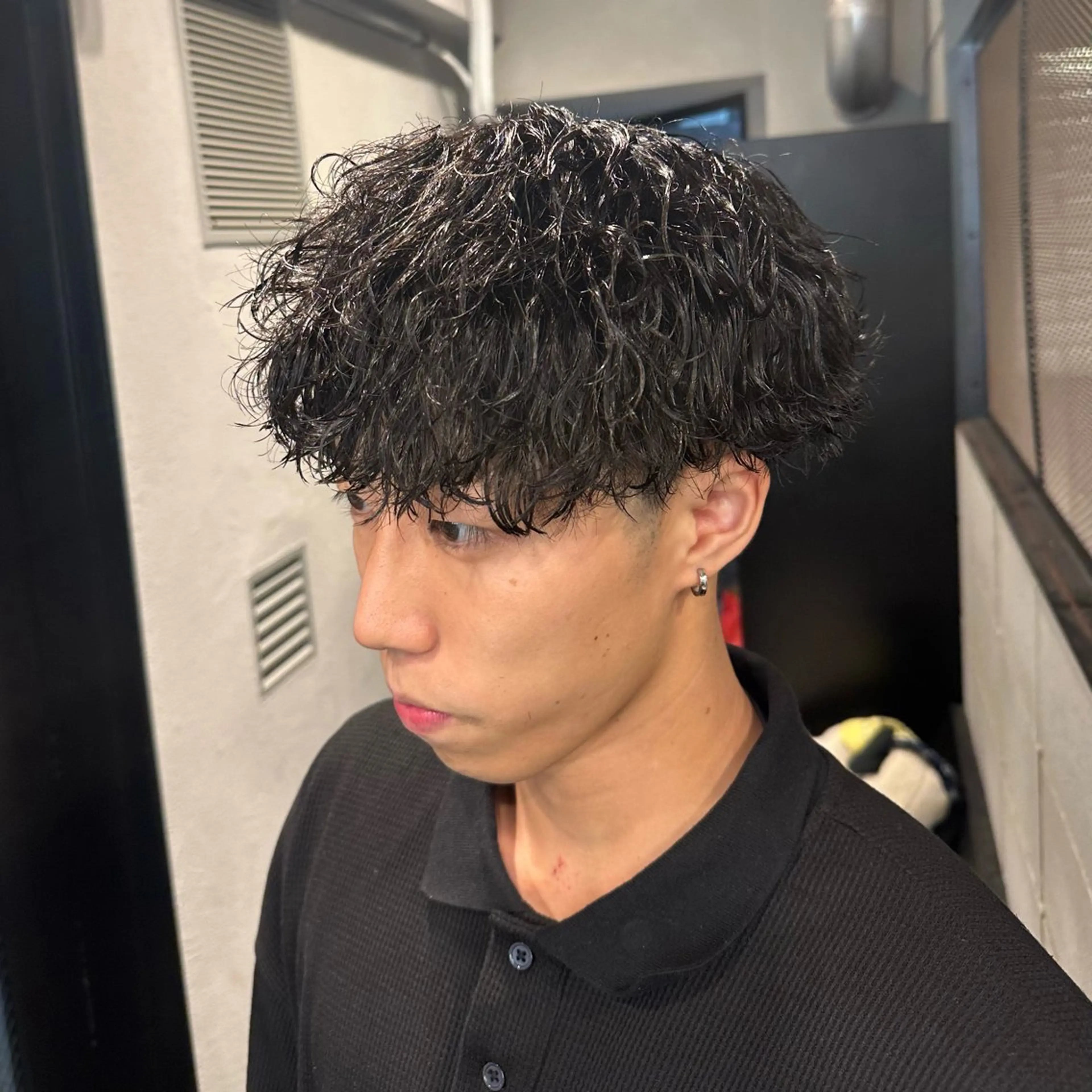 ショート メンズ メンズパーマ 波巻きパーマ カット パーマ トリートメント ツイスパ/メンズ パーマ/歩夢のヘアスタイル