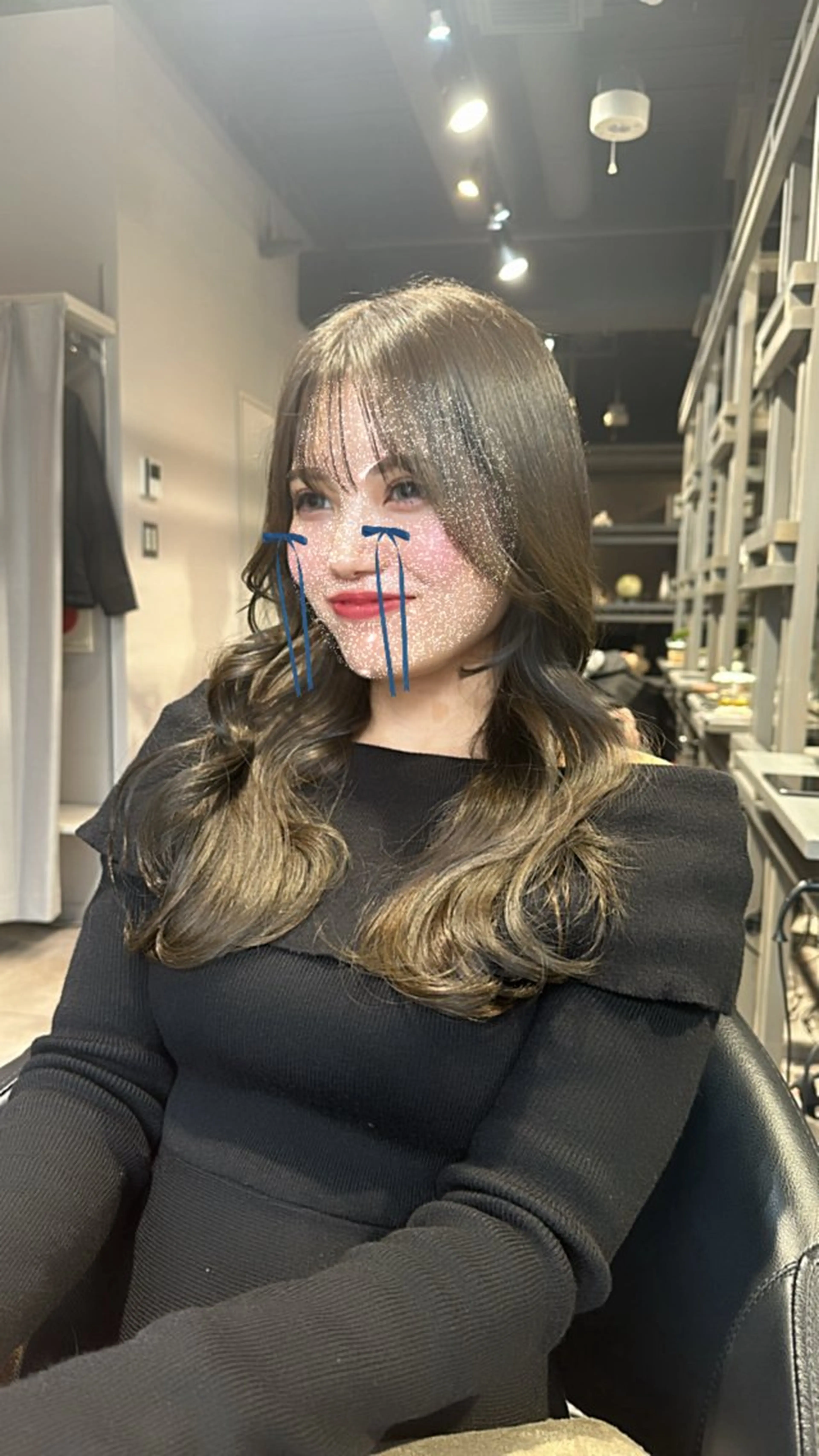 セミロング カラー 韓国風ヘア KURO/韓国ヘア /レイヤーカットのヘアスタイル