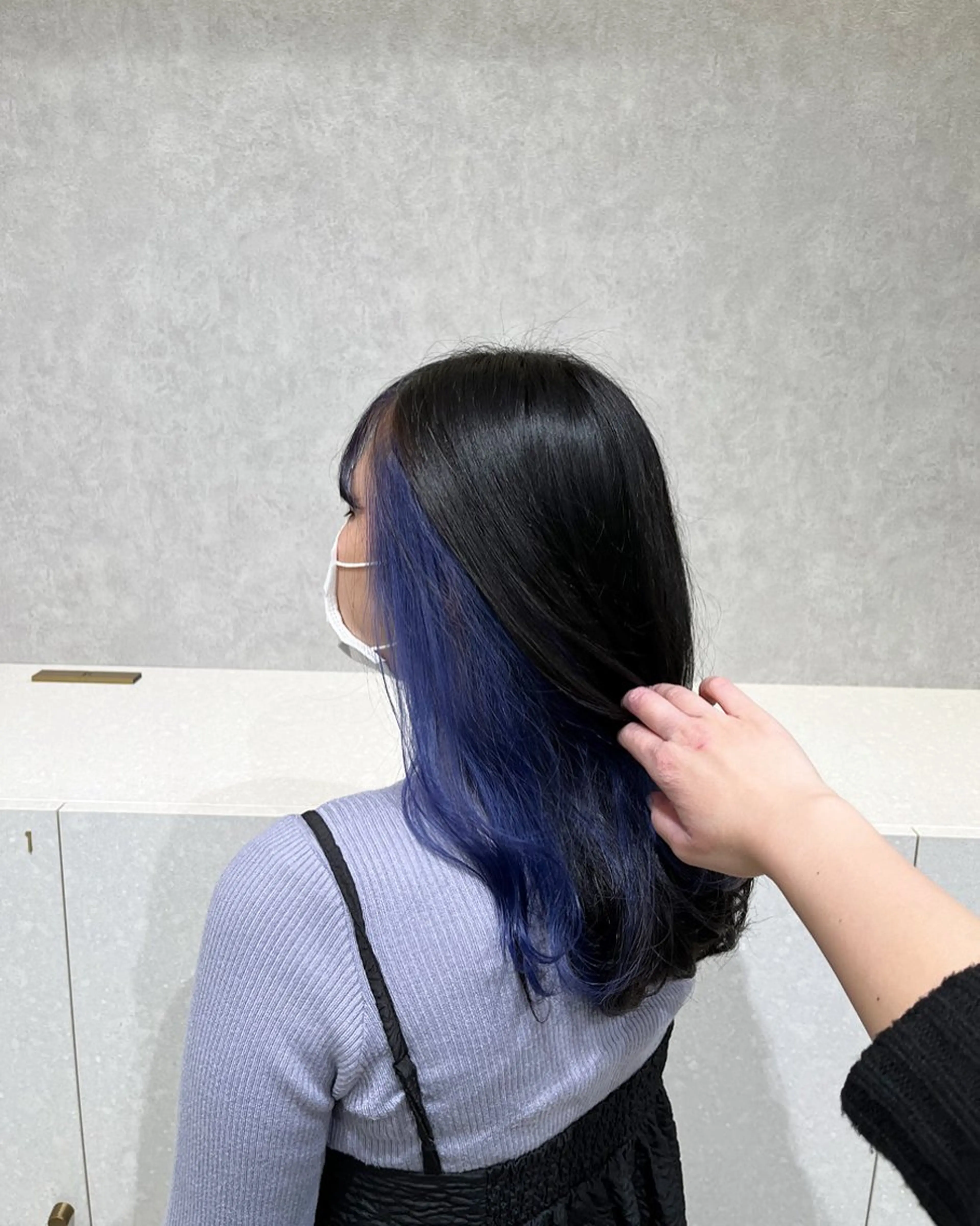 セミロング カット ヘアカラー トリートメント 韓国ヘア🇰🇷透明 感カラー/yui💞のヘアスタイル