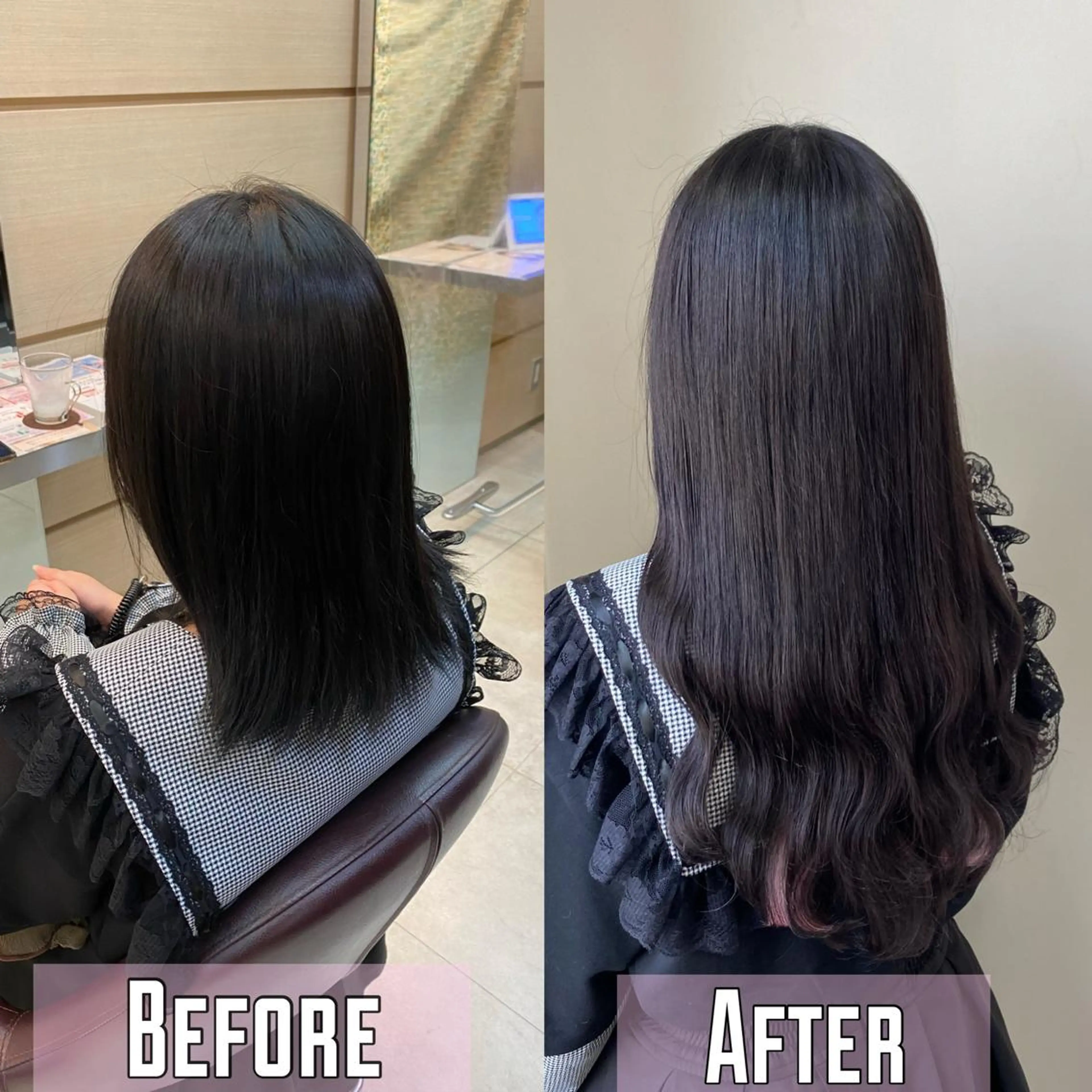 シールエクステ 60本 (45cm) 【馴染ませカット込✨】の写真