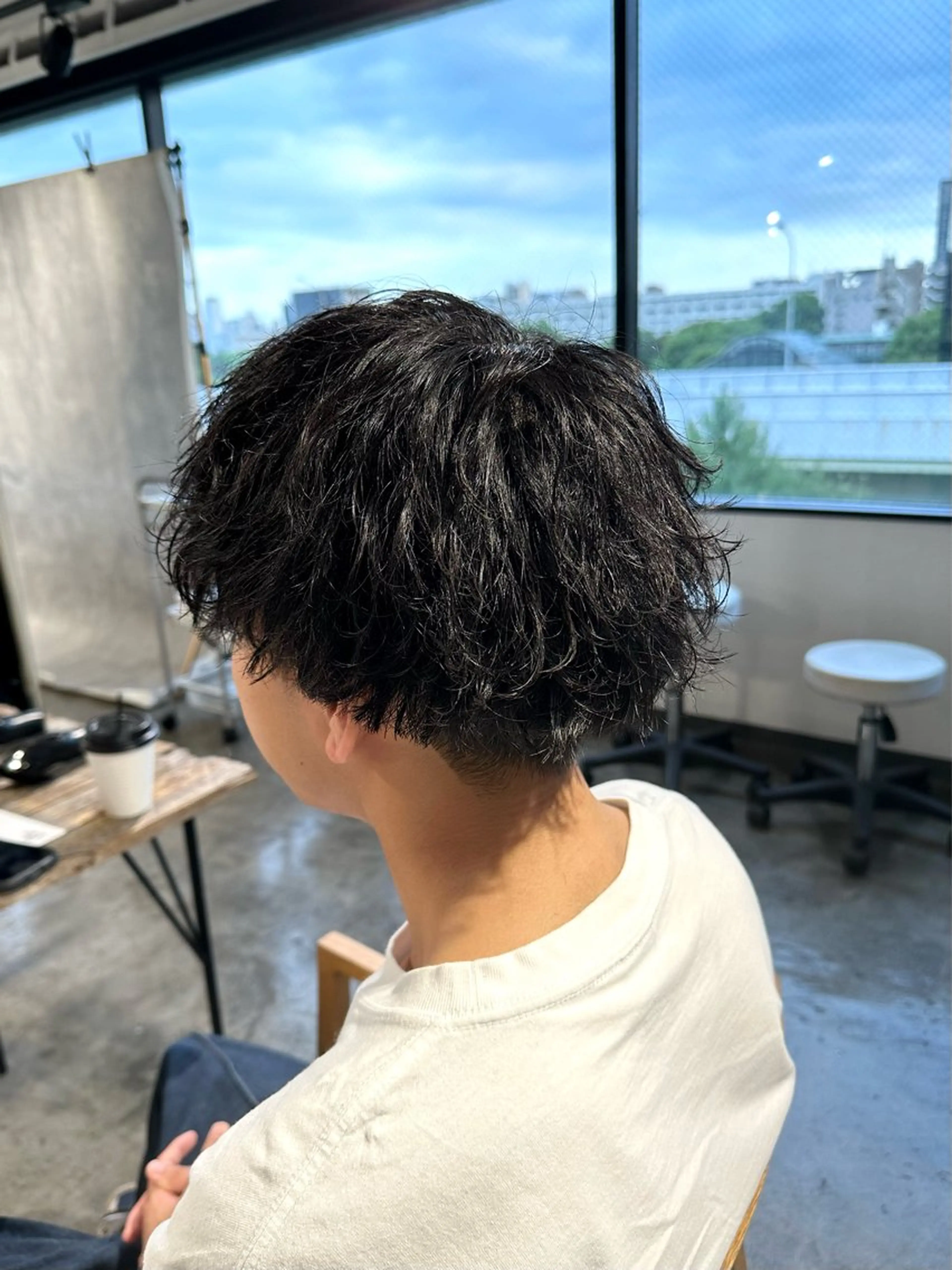 パーマ メンズ メンズパーマ スパイキーショート 波巻きパーマ カット パーマ トリートメント 骨格補正施術/メンズ 専門美容師/YUYAのヘアスタイル