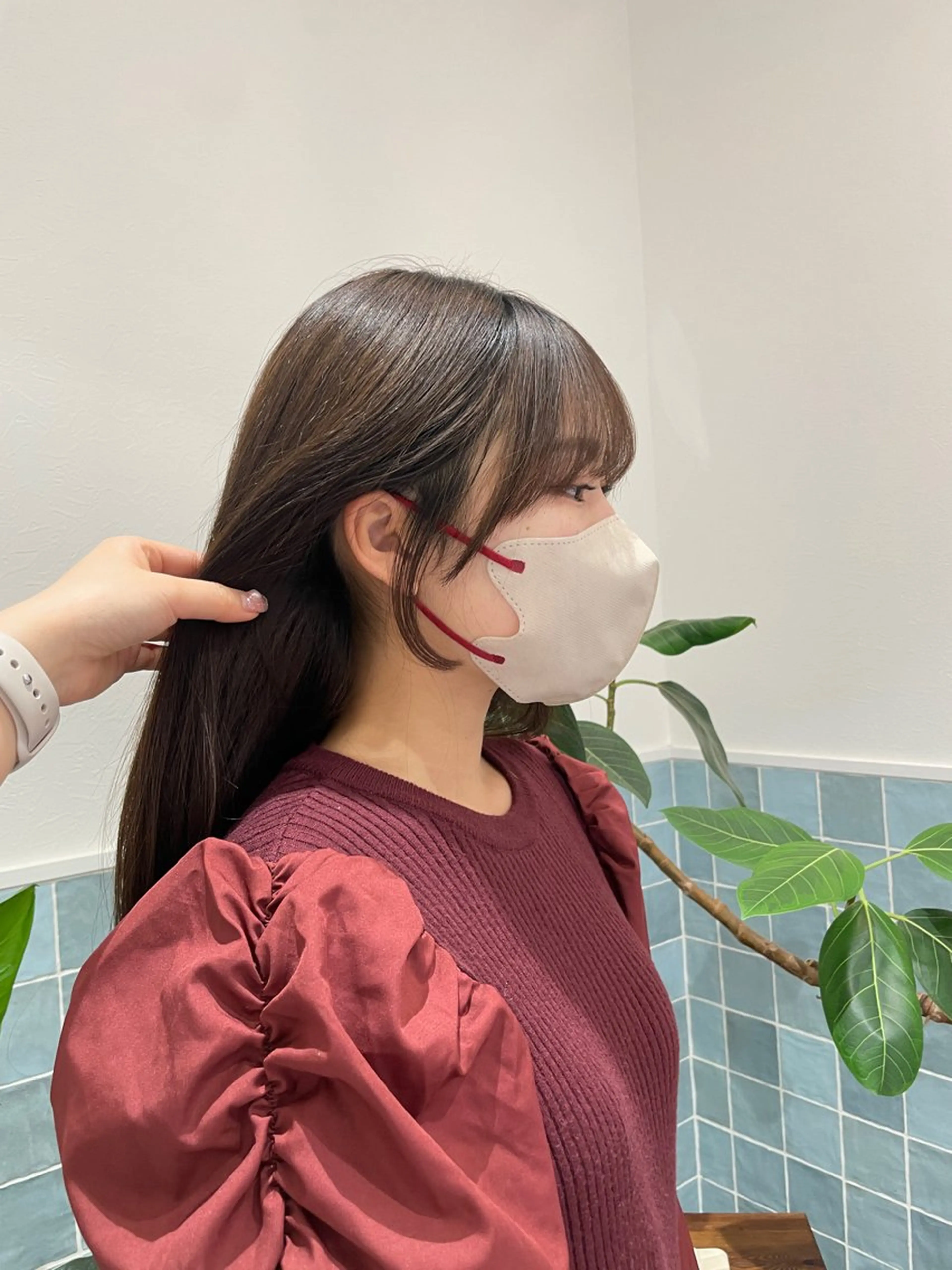 ロング 顔周りカット 🕊髪質改善 ストレート🕊まいのヘアスタイル