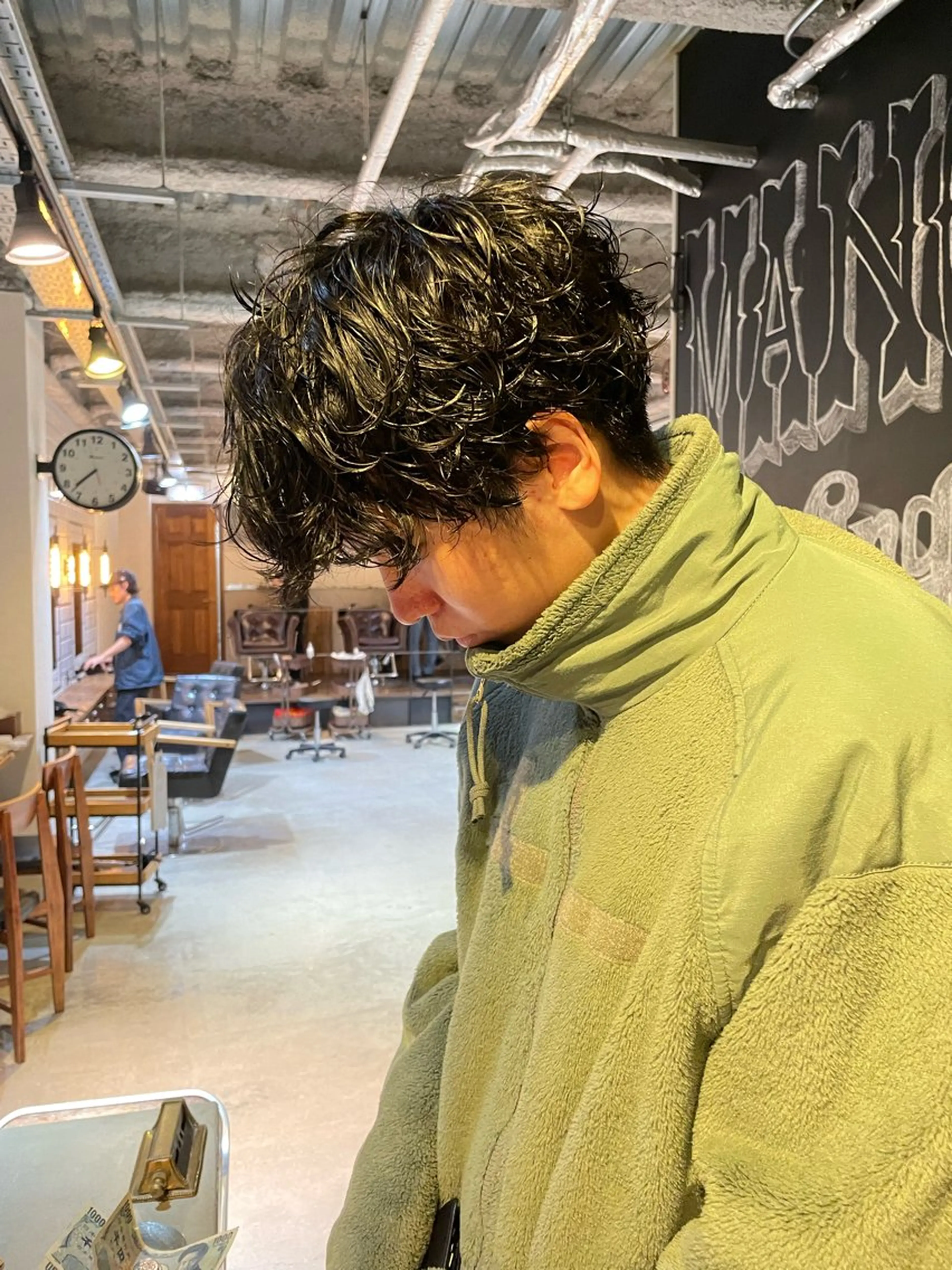 メンズ カット ヘアカラー パーマ 金山/メンズパーマ 西村侑真のヘアスタイル