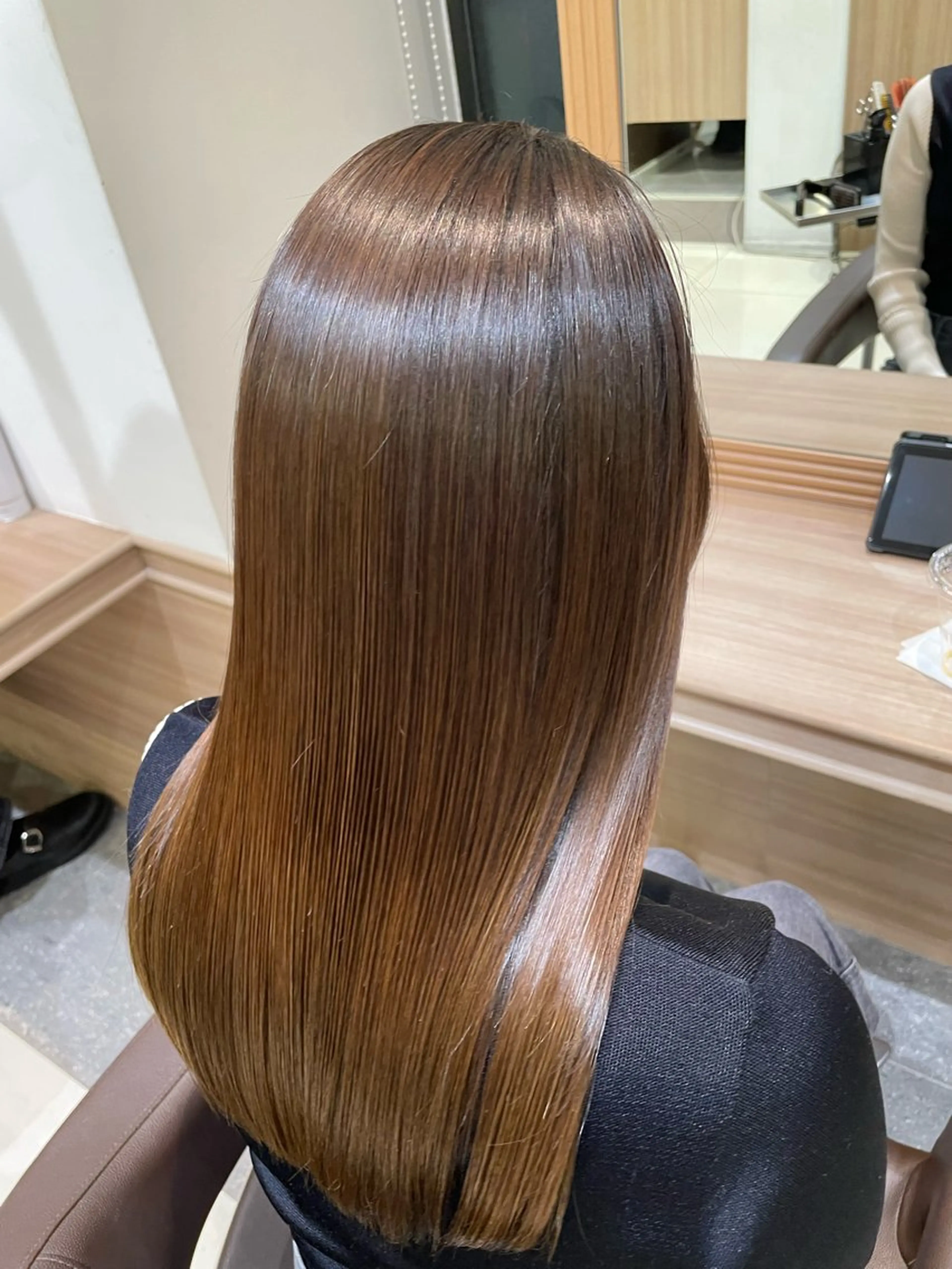 ロング カラー パーマ 髪質改善 縮毛矯正 トリートメント カット 縮毛矯正 美髪矯正/髪質改善 /ヨナミネのヘアスタイル