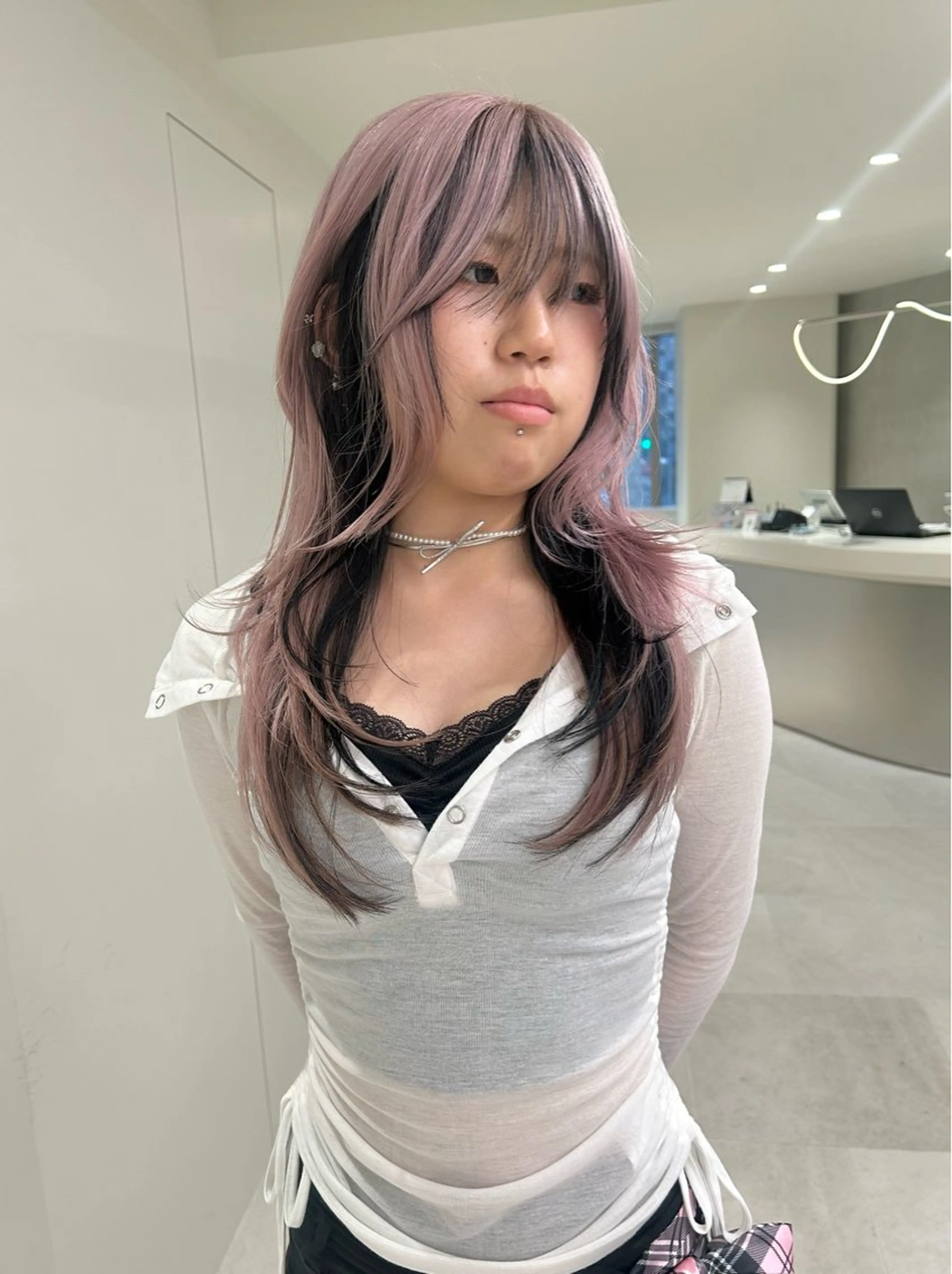 ロング カラー デザインカラー インナーカラー カット ヘアカラー ショートカット募集中 /NAGISAのヘアスタイル