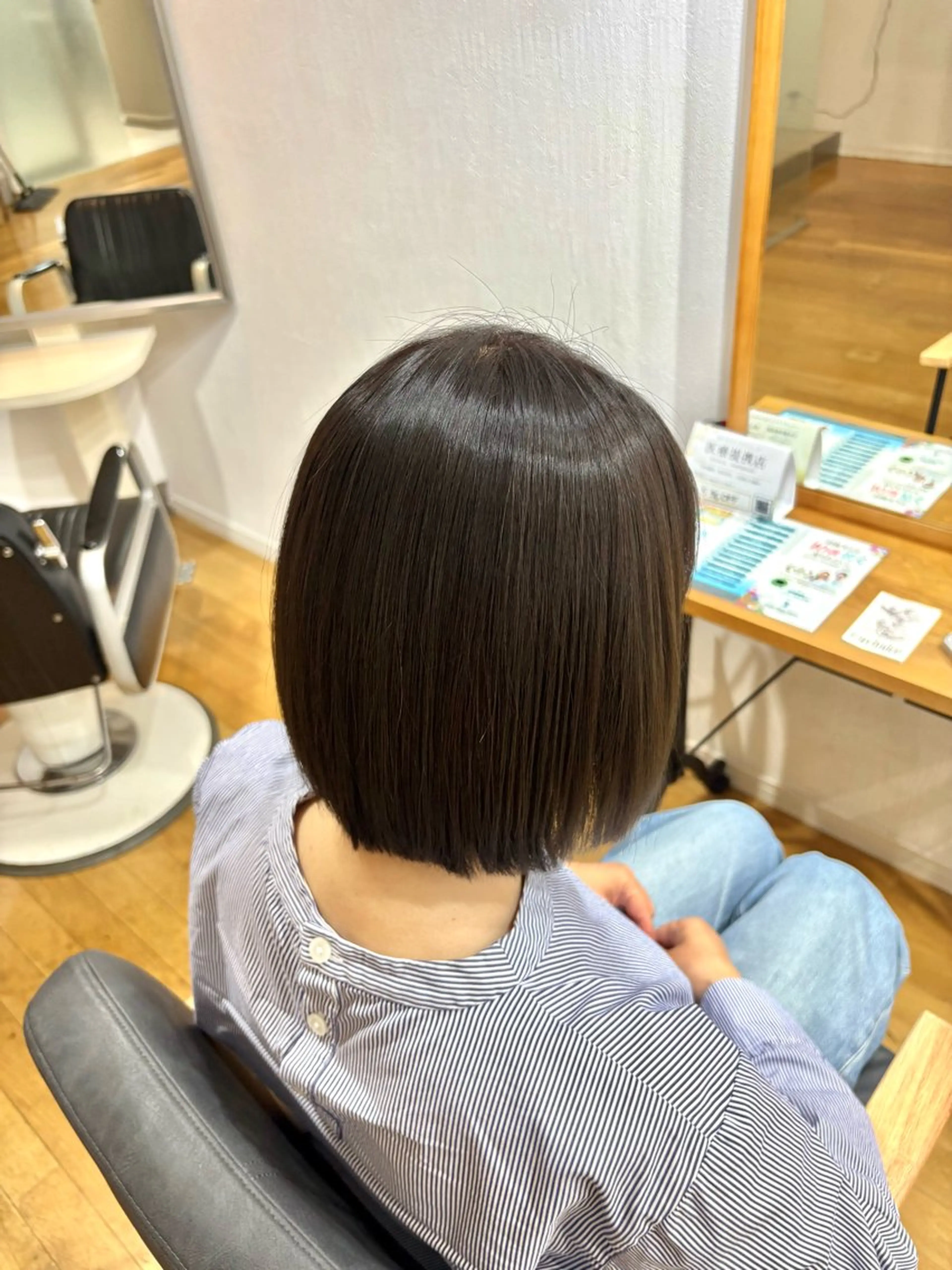 ショート ボブ カット 縮毛矯正 トリートメント 西元 群/艶髪/髪質改善のヘアスタイル