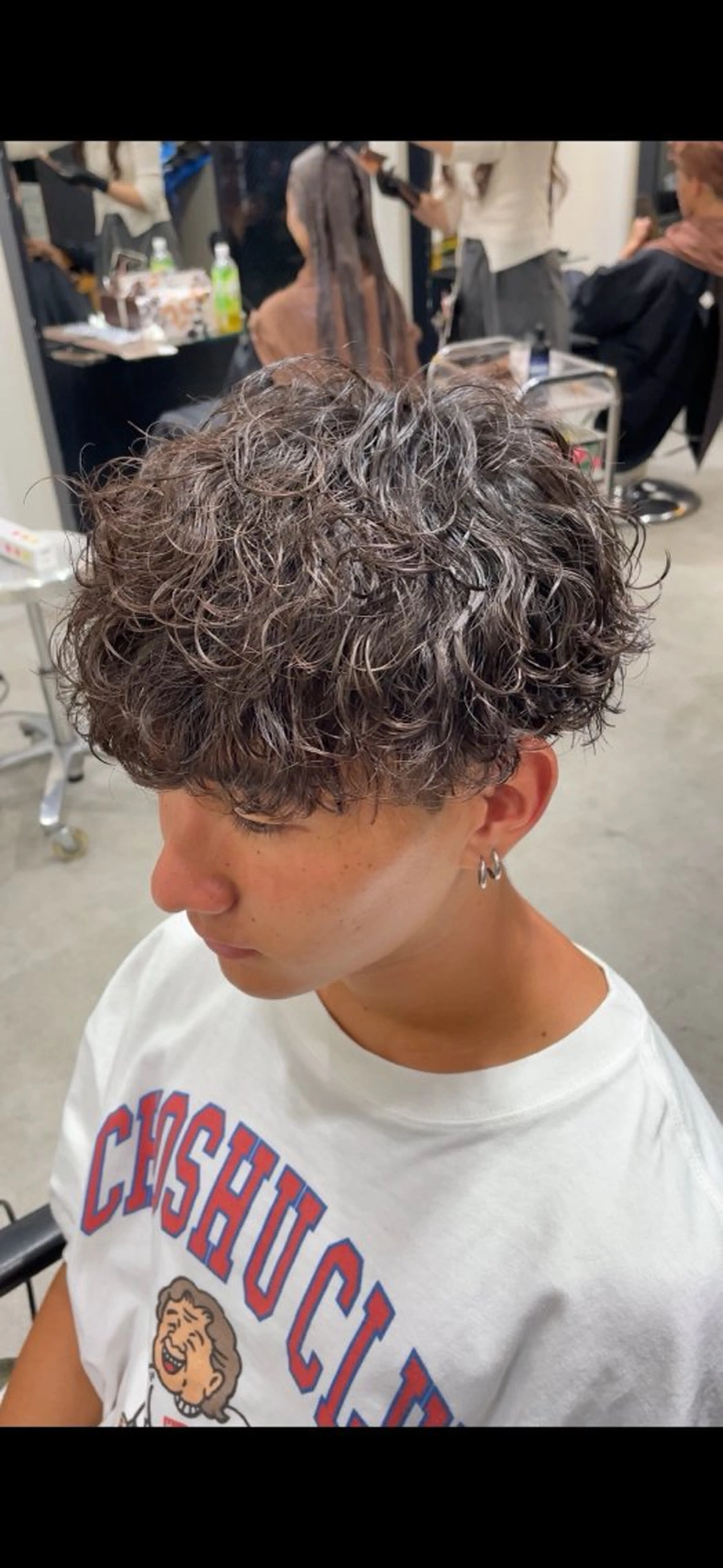 パーマ メンズ カット パーマ 小尾 優然のヘアスタイル