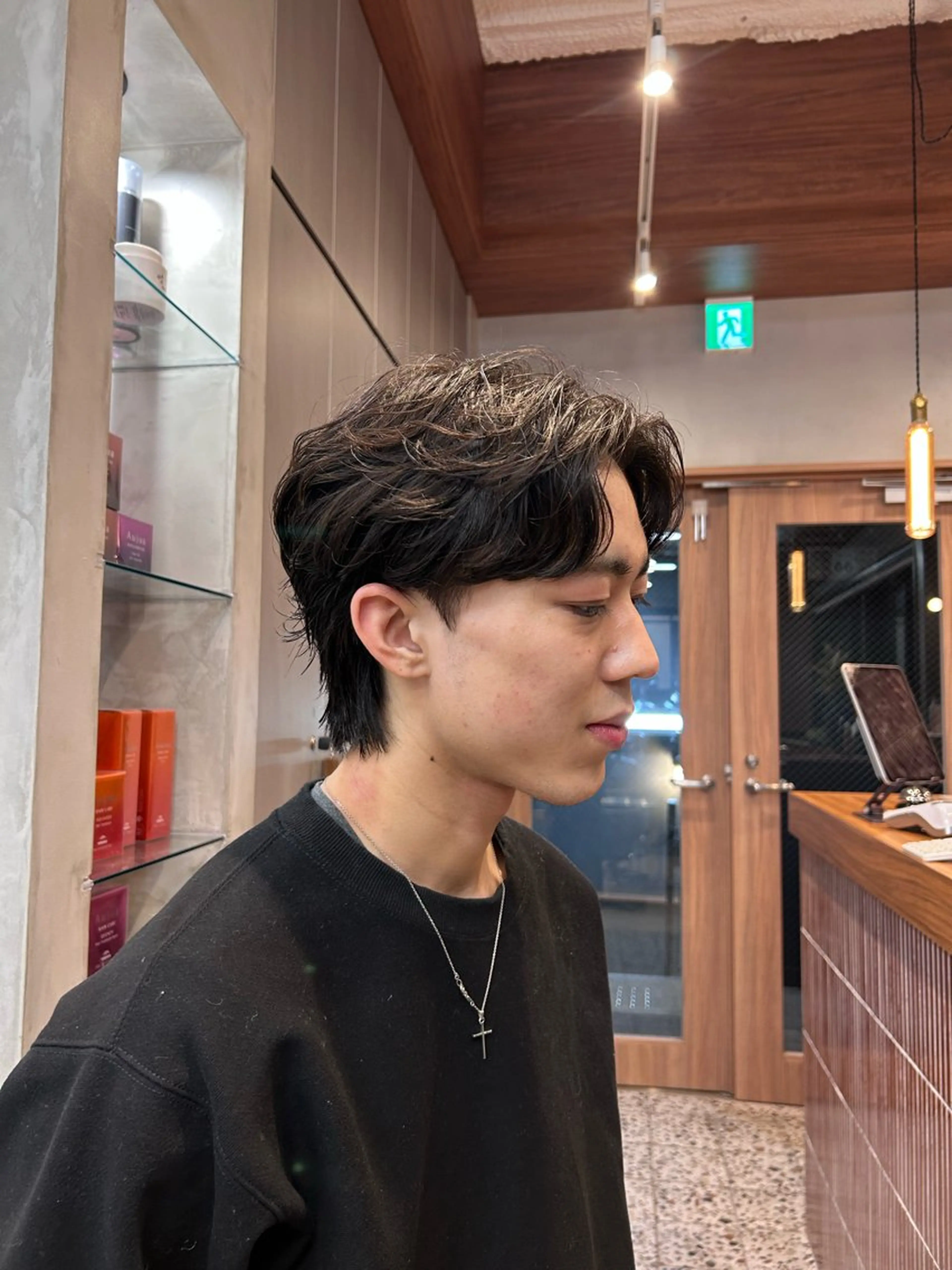 メンズ フェザーパーマ メンズパーマ 砂川 渉　elima byのヘアスタイル