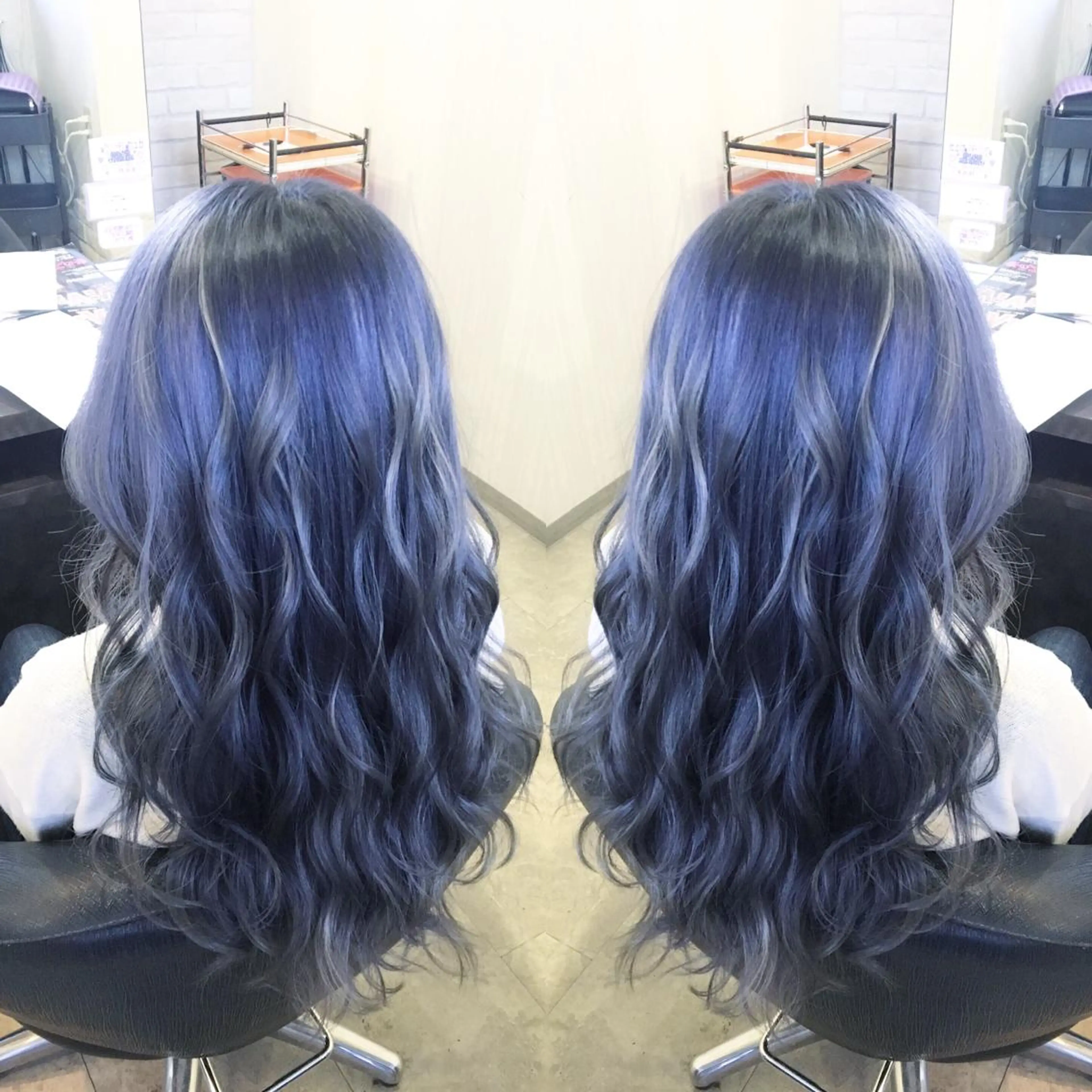 ロング カラー ヘアカラー トリートメント 💓シールエクステ ルミエールのヘアスタイル