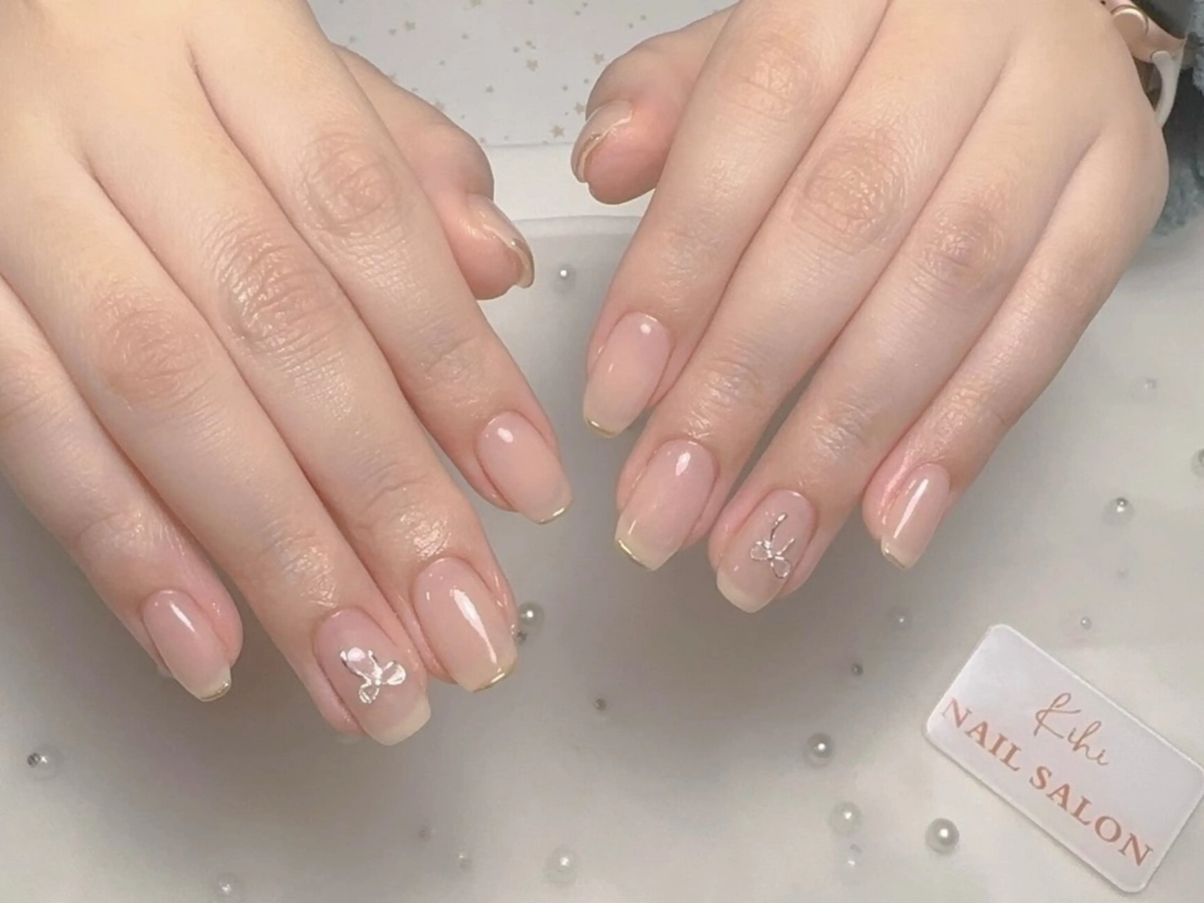 ネイル アートネイル フレンチネイル ジェルネイル グラデーション 韓国ネイル 村中 ハナのネイルデザイン